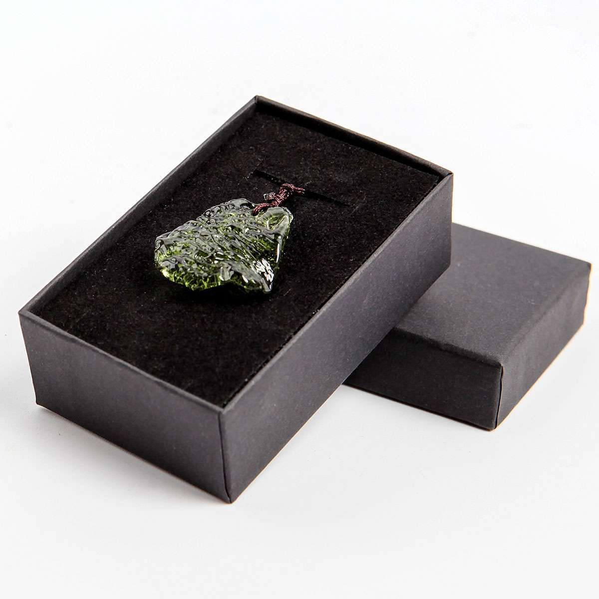 Natural Czech Moldavite Meteorite Impact Pendant Necklace Chakra Healing Green