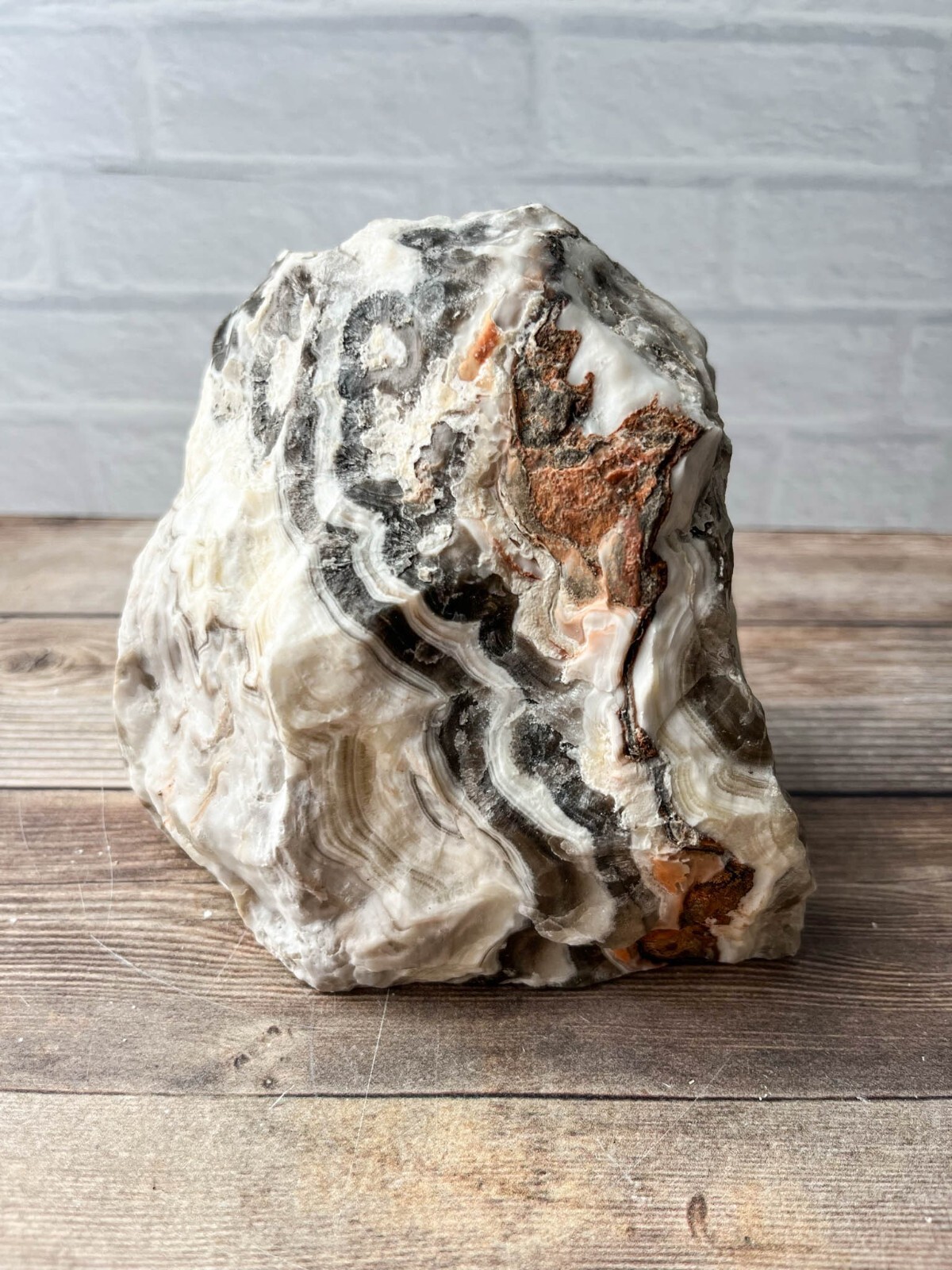 Zebra Calcite , 4 lb 8.6oz Mexican Raw Rough