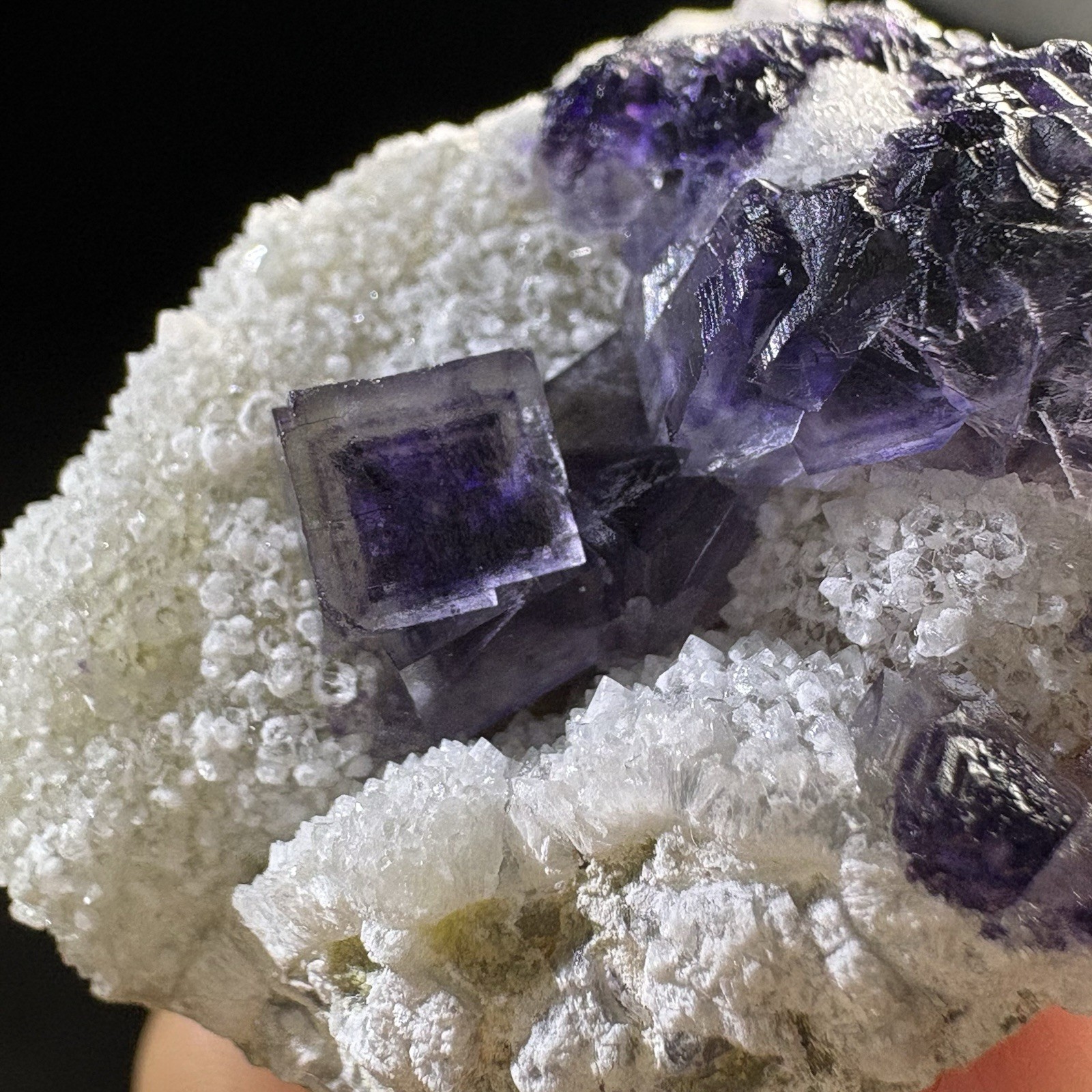 Natural Phantom Fluorite Recursive Growth Geometric Raw Mineral Specimen Crystal