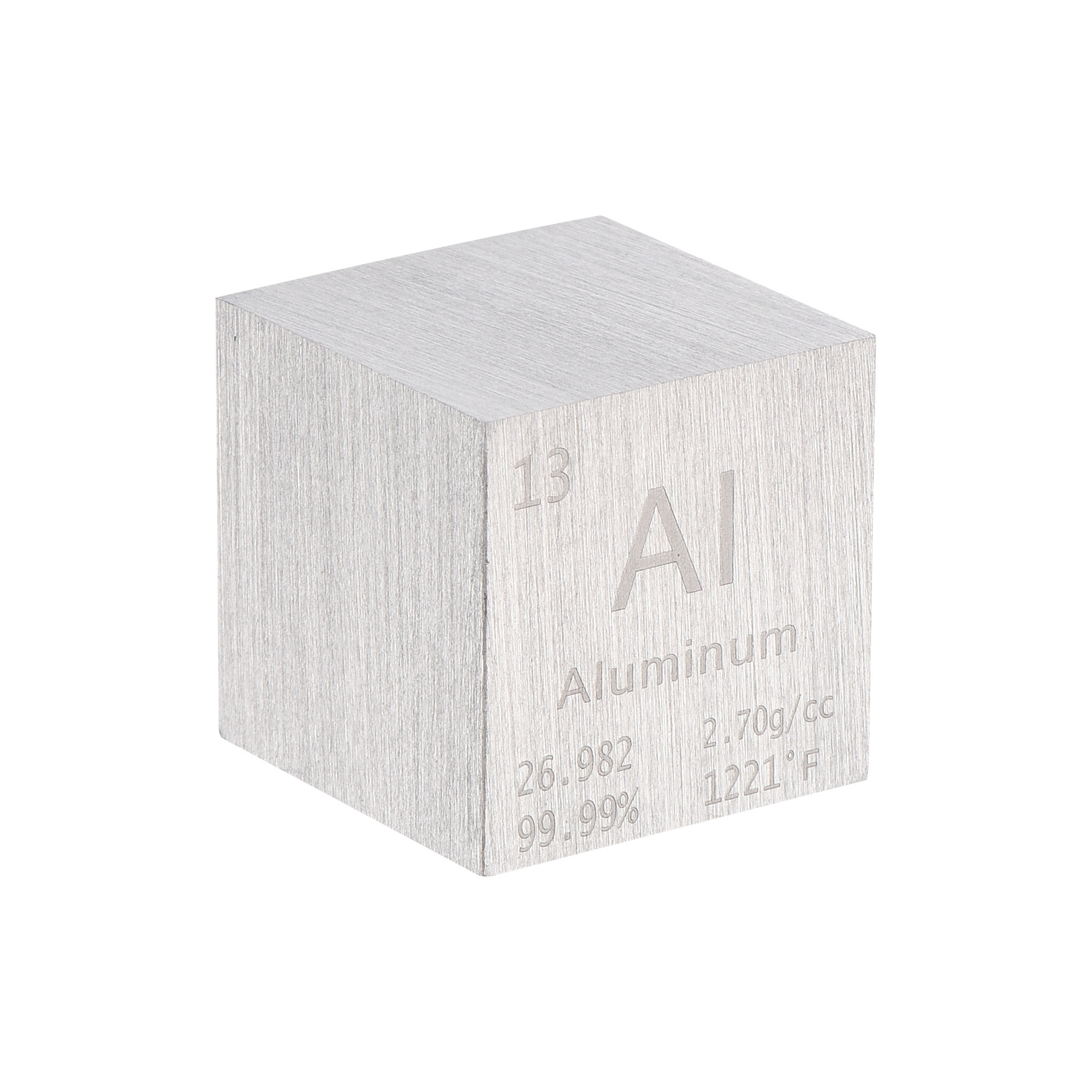 Aluminum Cube Aluminum Metal Element High Density Block Pure Periodic 1 Inch