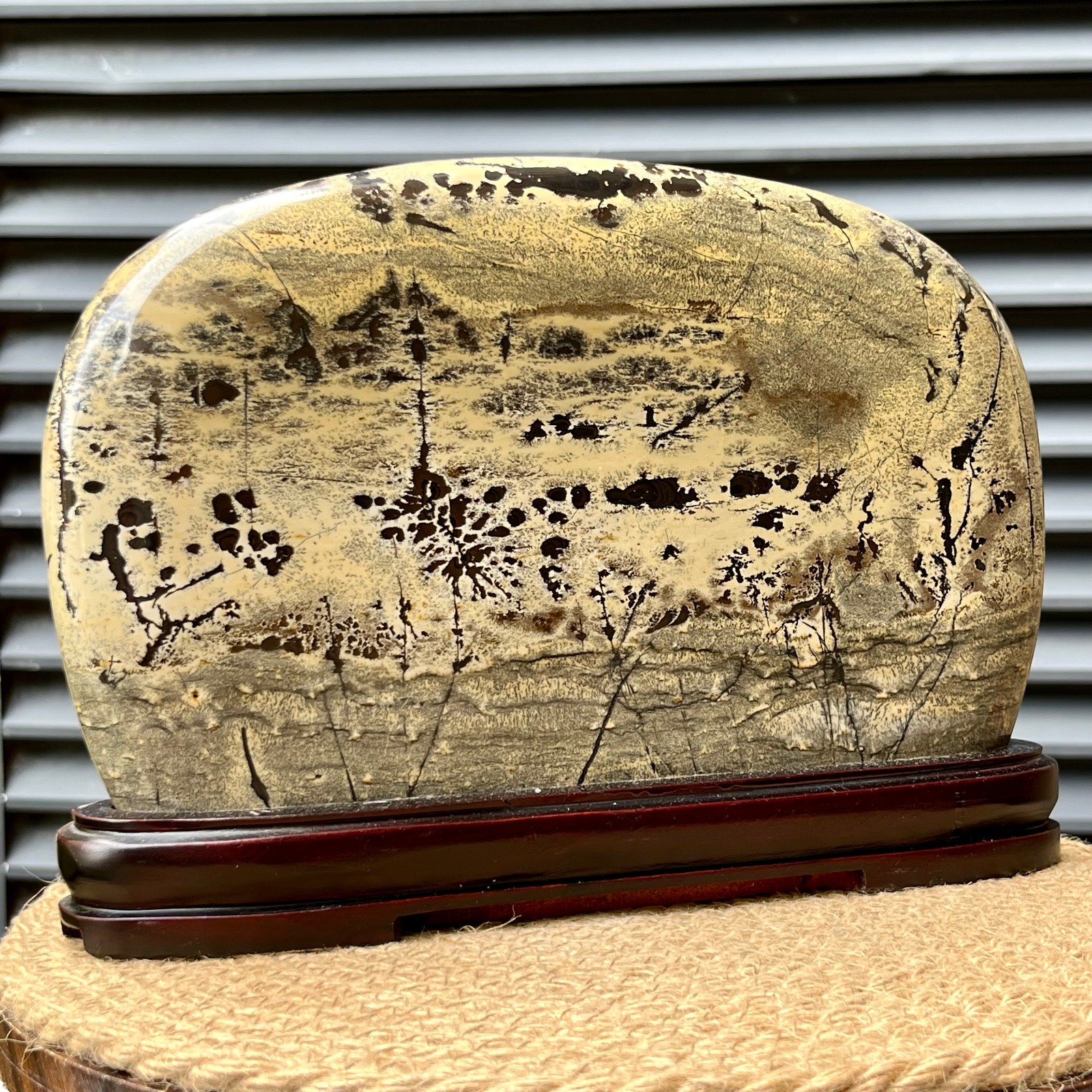 7.4 lb Scenic Stone Picture Art Thoughtful Gift Display Decor Stand