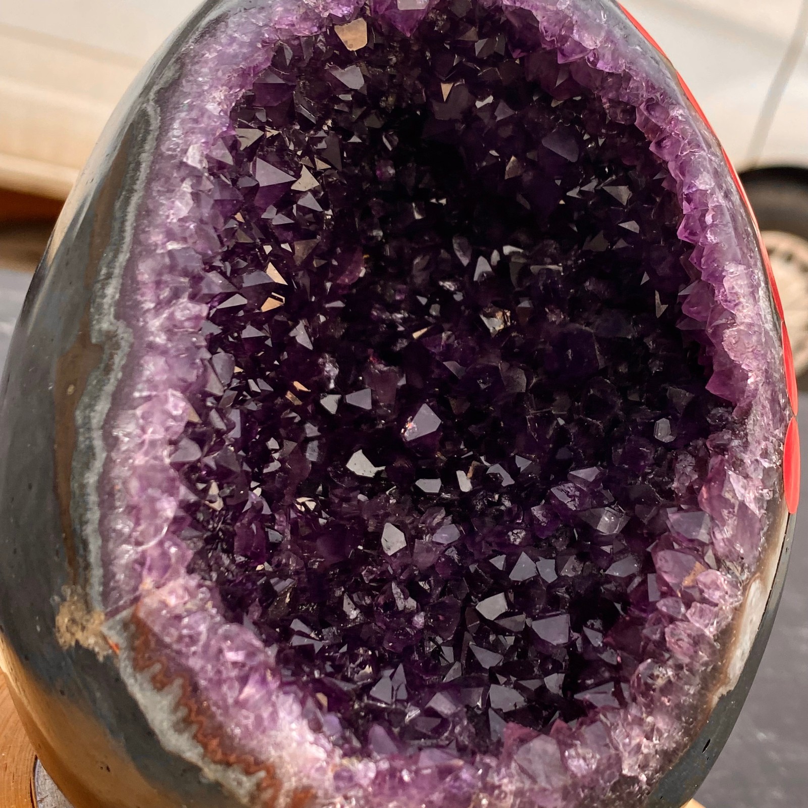 4.2LB Natural amethyst Dinosaur egg Quartz Crystal specimen healing