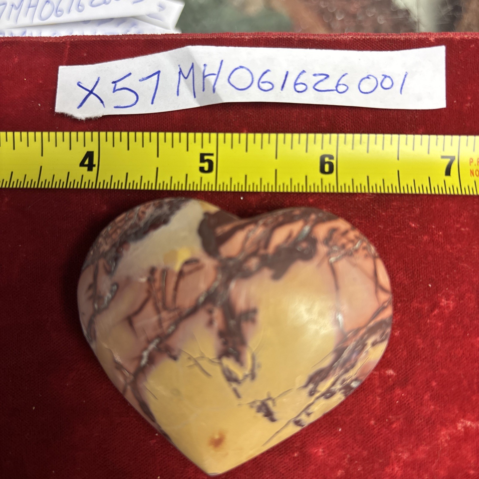 Mookaite Jasper 2 1/2 inch puffy heart