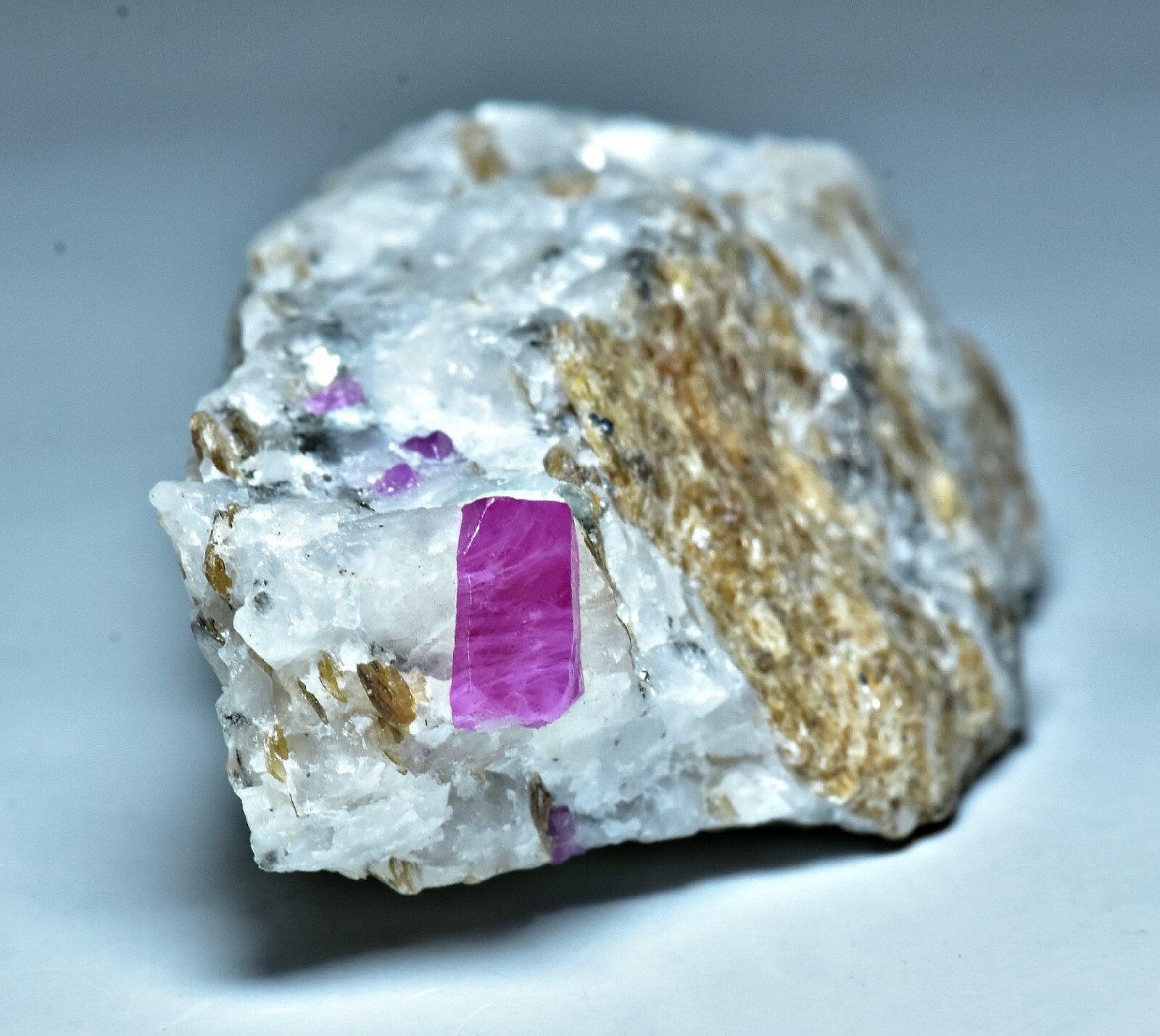 416 CT Excellent Quality Top Lustrous Ruby Crystal w/ Phlogopite Mica On Matrix