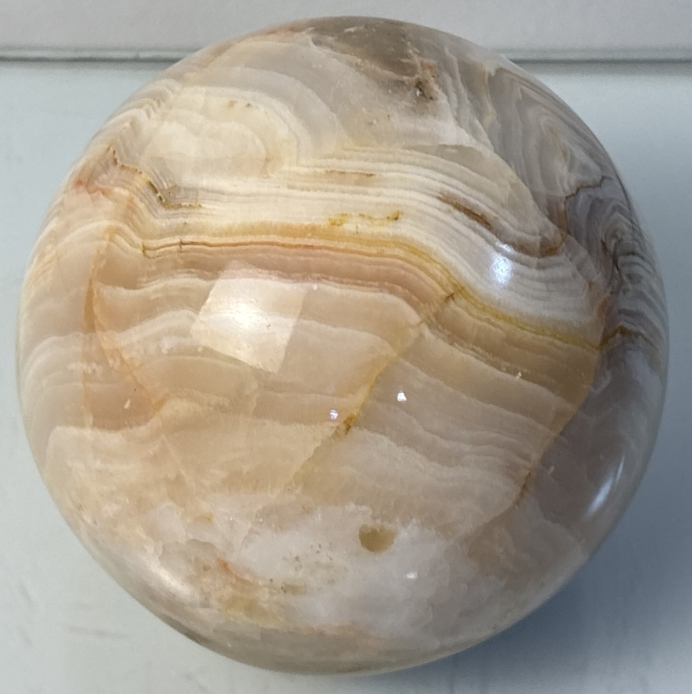 Vintage Marble Stone Sphere Ball Decorative Orb 4in Diameter Display Decor
