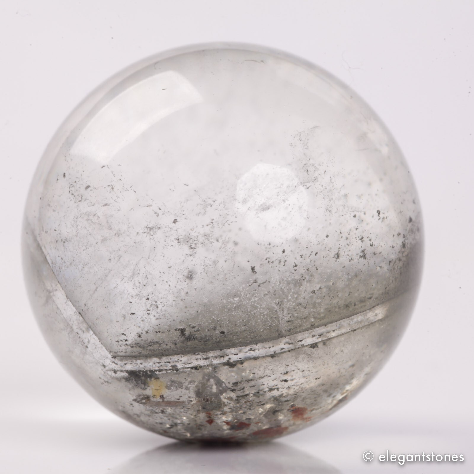 89g40mm Natural Garden/Phantom/Ghost/Lodolite Quartz Crystal Sphere Healing Ball