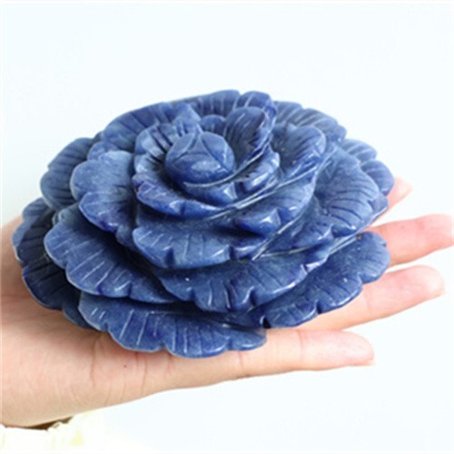 0.54kg Natural Blue Aventurine Flower Reiki Crystal Decor Mineral Specimen Gift