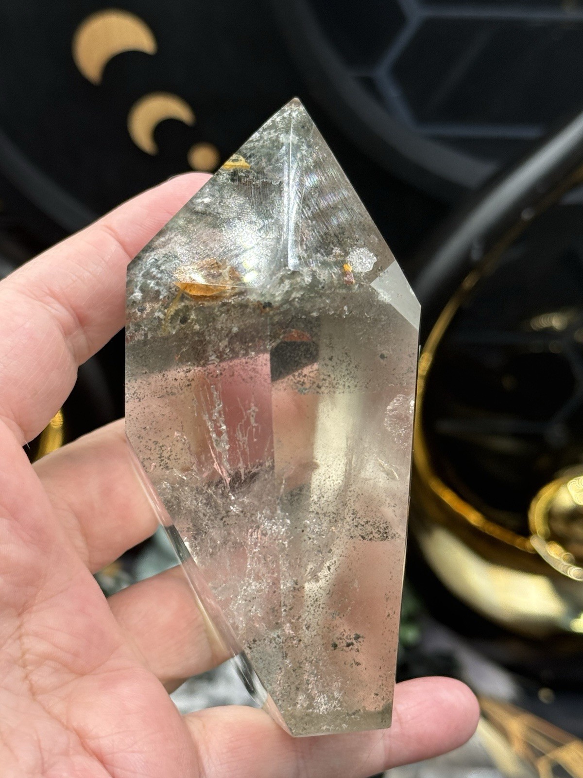Natural Garden Quartz Lodolite Chunky Tower Freeforms Free ship & Gift