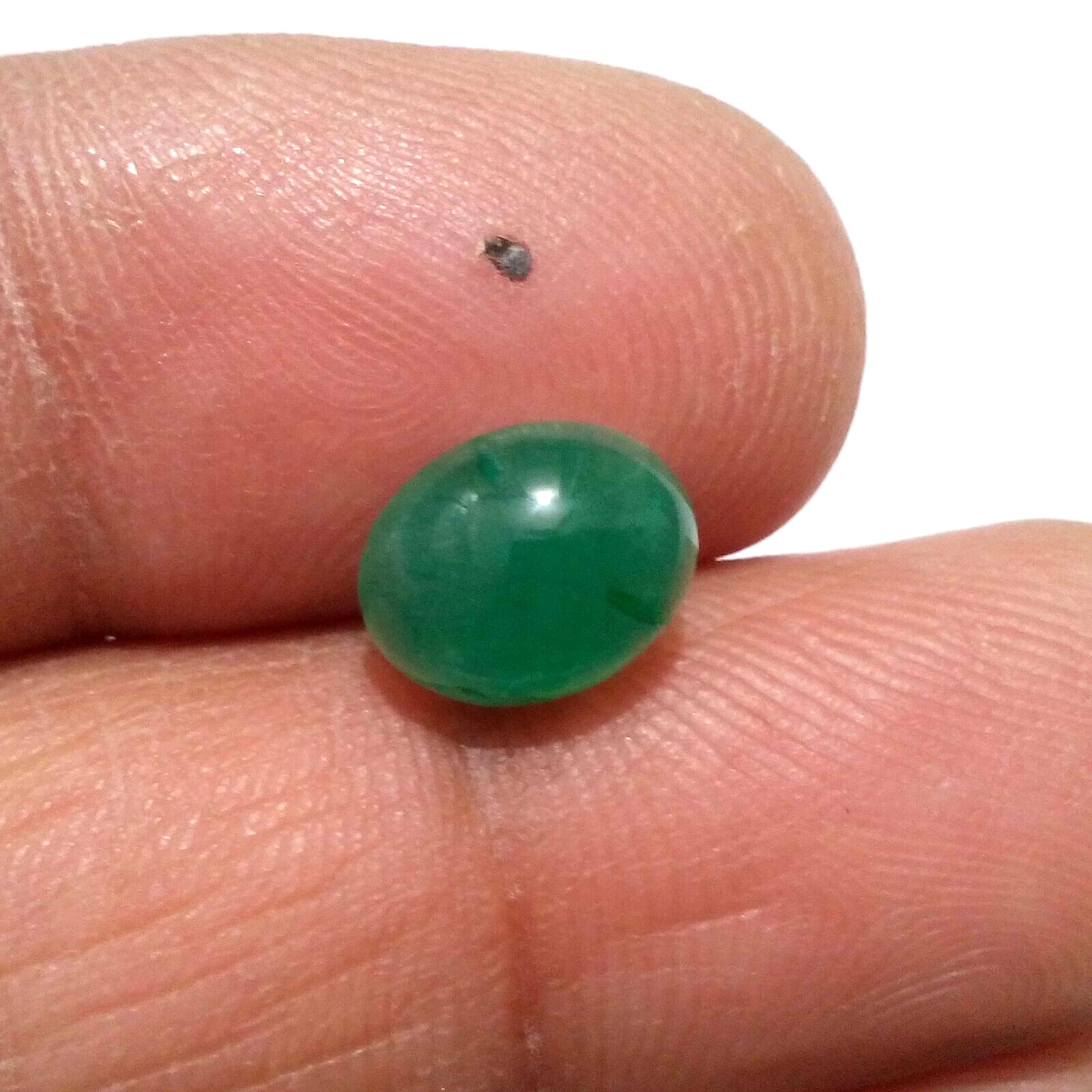 2.60 Crt Excellent Top Green Zambian Emerald Oval Shape Cabochon Loose Gemstone