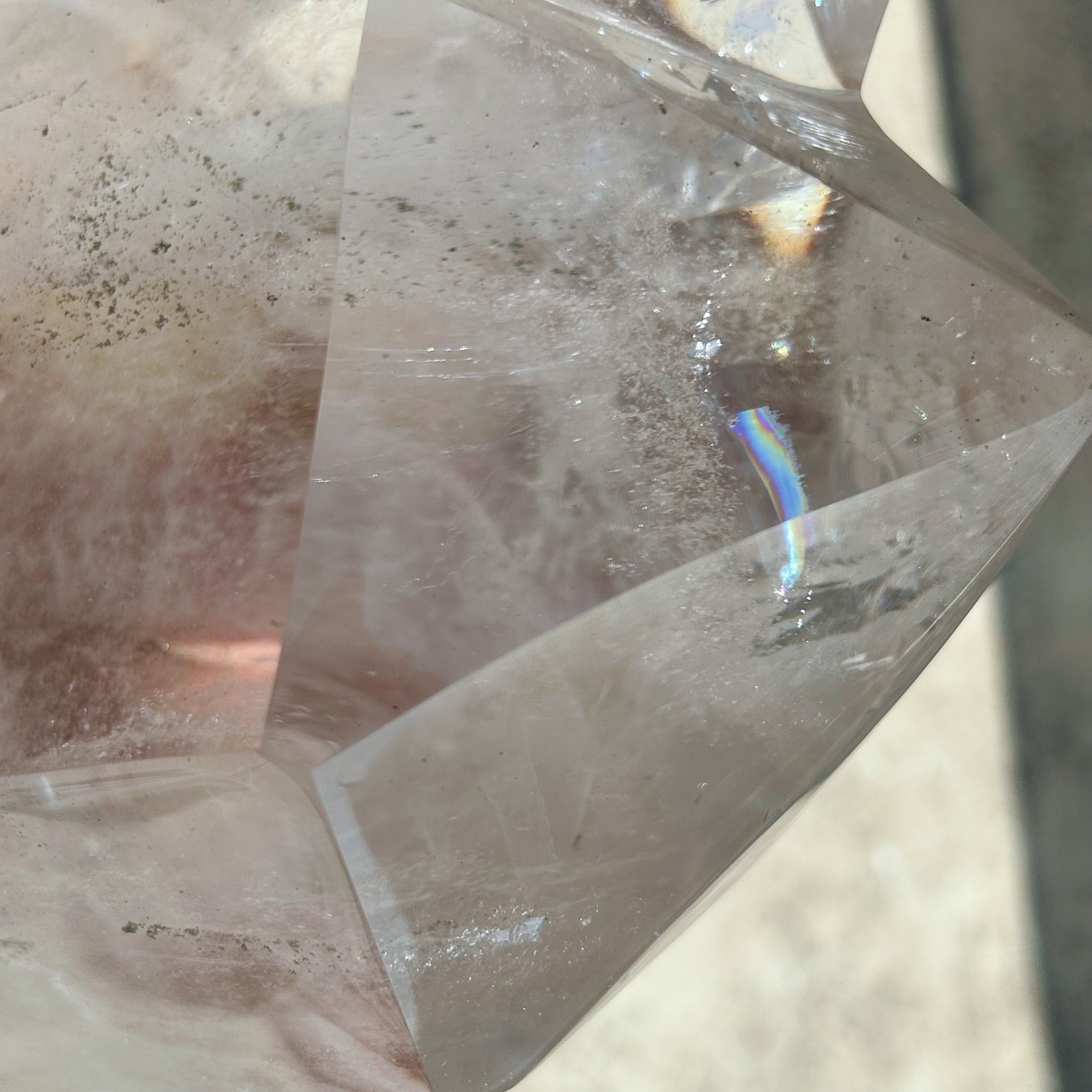 16.1LB Natural Clear Quartz With Phantom Crystal Double Point Healing A210