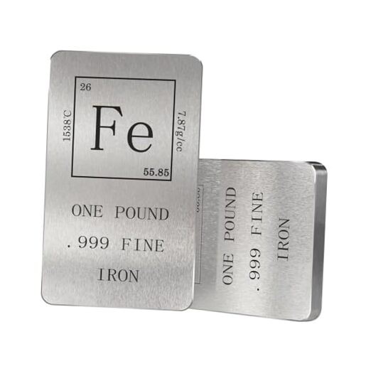 Pure Bar 1 Pound. 999 Fine Periodic Table Design Fe Element Ingot Iron