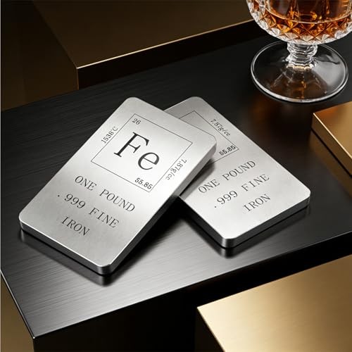 Pure Bar 1 Pound. 999 Fine Periodic Table Design Fe Element Ingot Iron