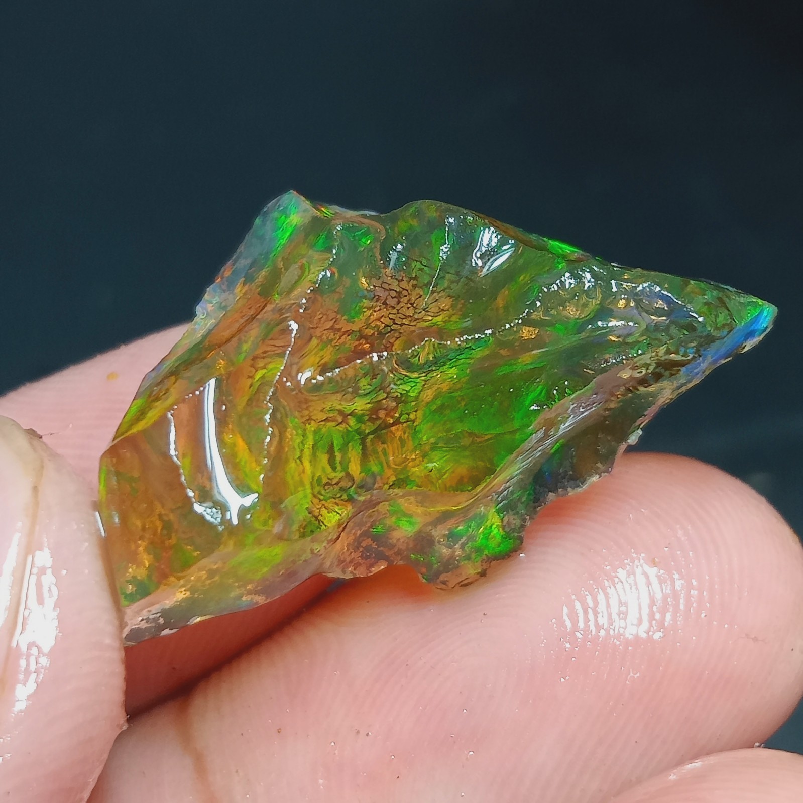 16.50 Ct Natural Ethiopian Welo Crystal Fire Opal Rough 29x15x10mm