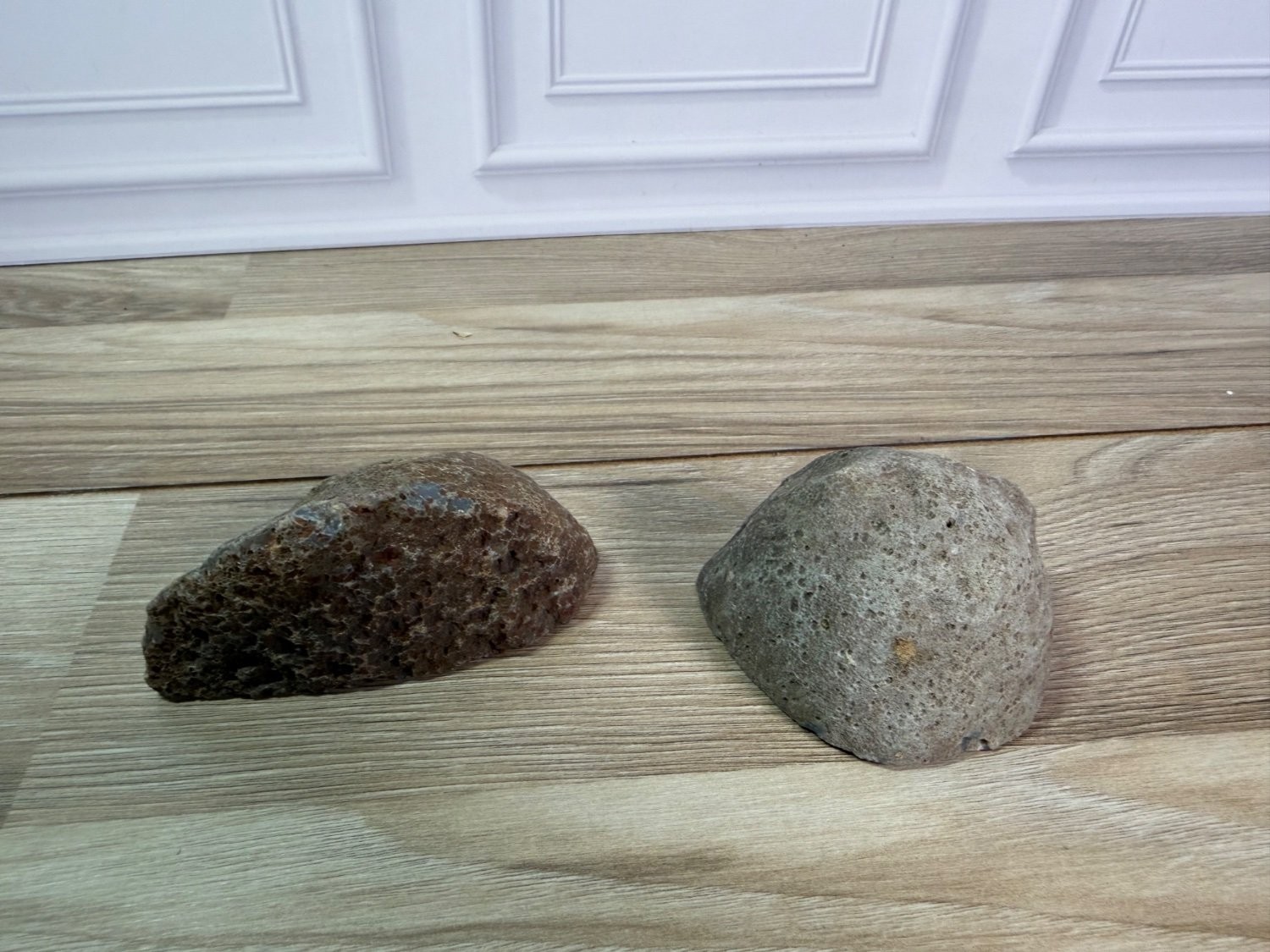 Vintage Natural Agate Geode Polished Banded Quartz Crystal Druzy Pair