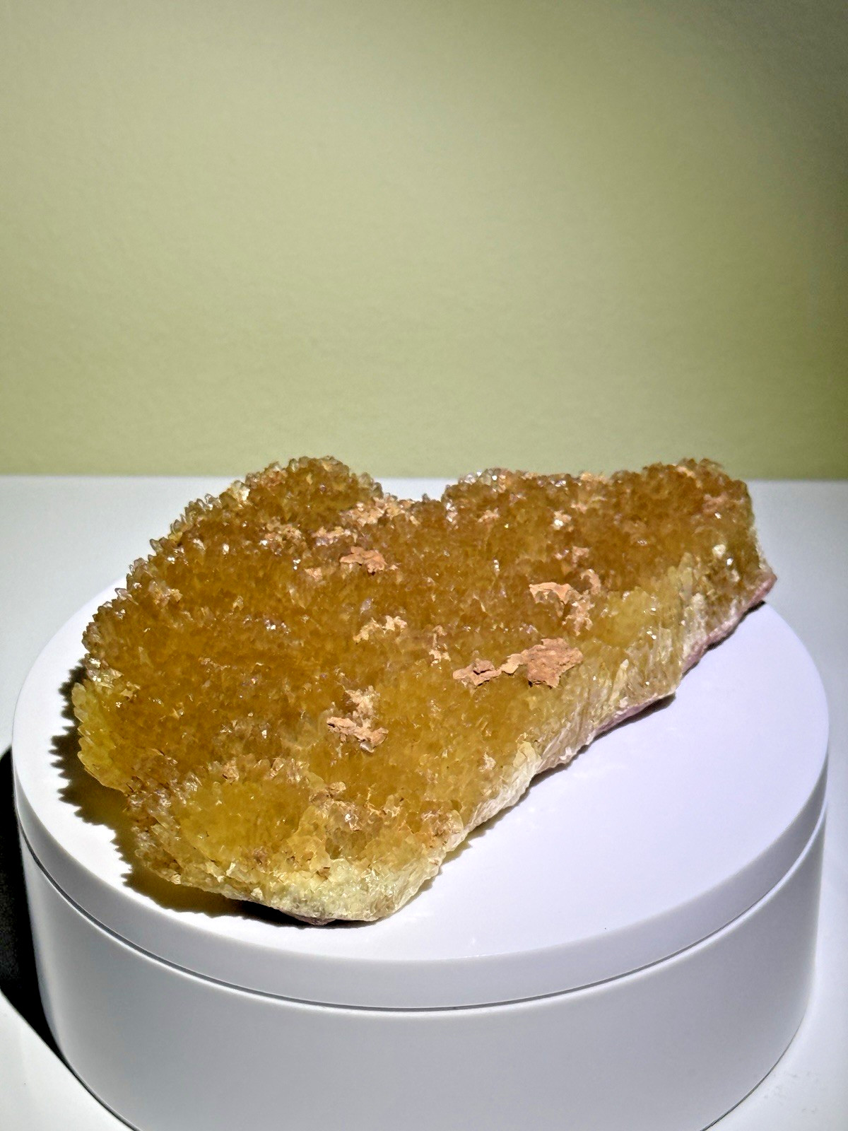 GOLDEN Fluorescent Orange Calcite Mineral Specimen – Morocco