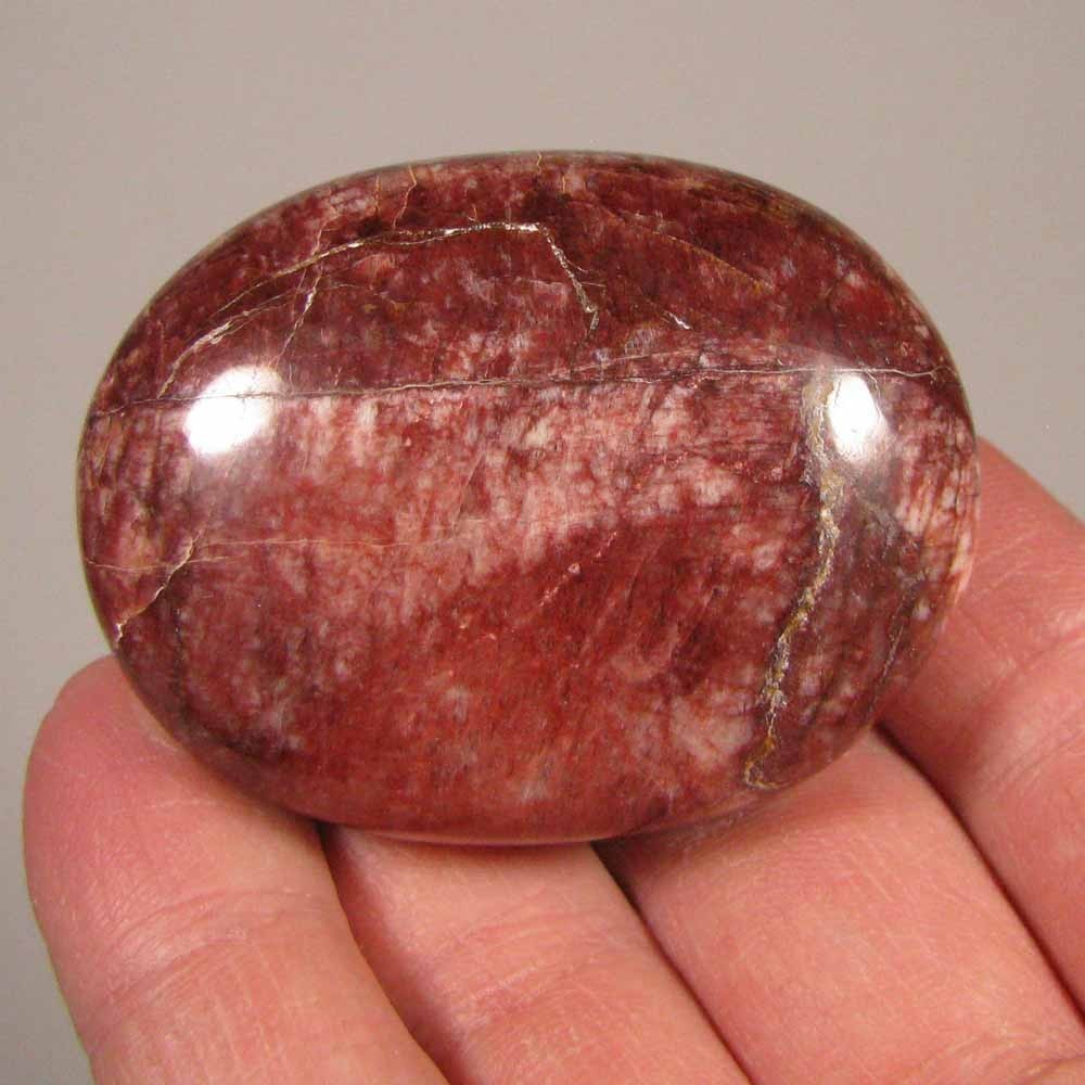 2.1″ RED AMAZONITE Gemstone Polished Palm Stone – Nigeria