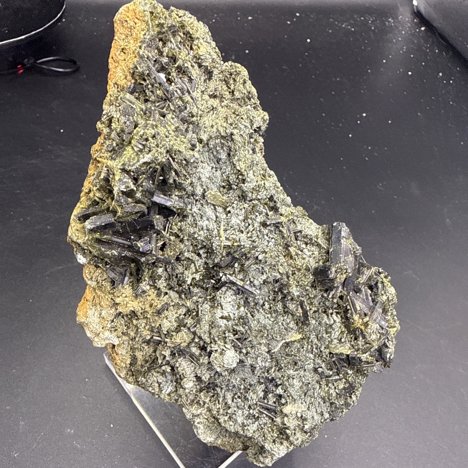 2.5 Lb Large Natural Epidote On Matrix From Pakistan. A+ Specimen,Minerals,Gems.