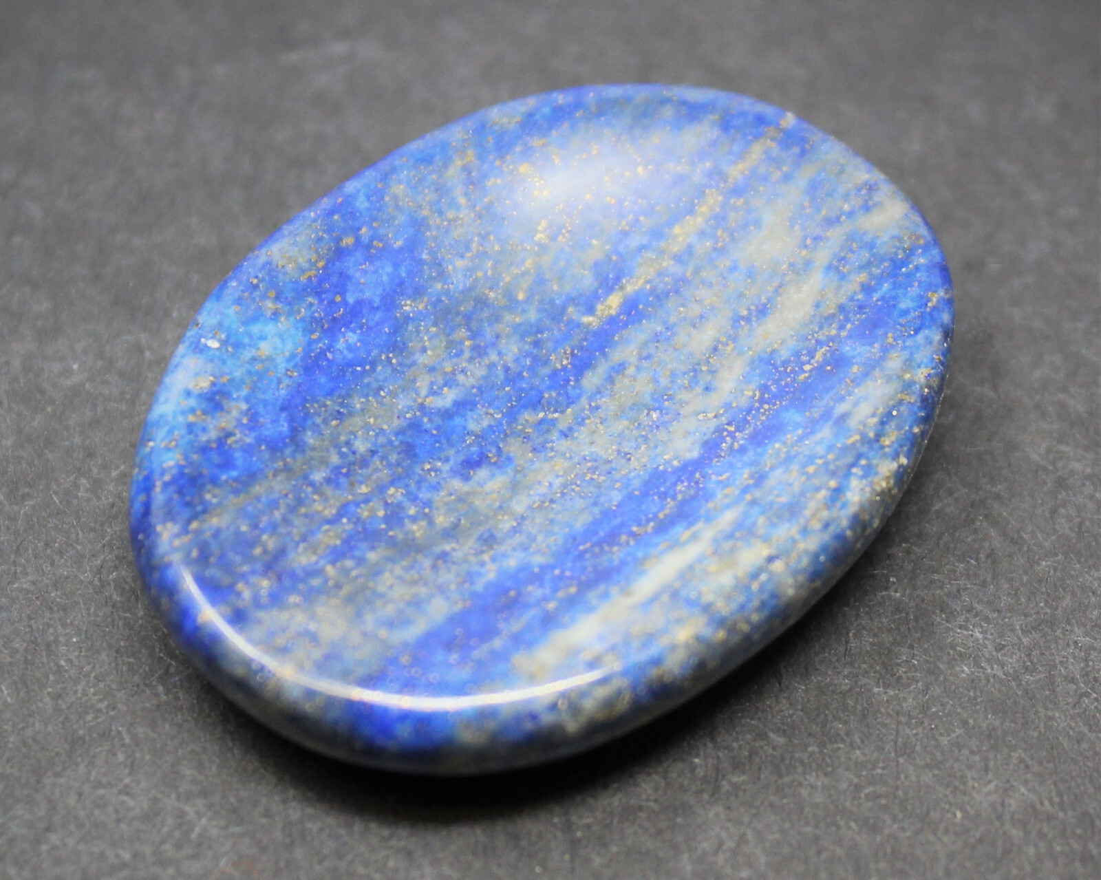 Lapis Lazuli Worry Stone (Lapis Lazuli Palm Stone, Smooth Polished Pocket Stone)