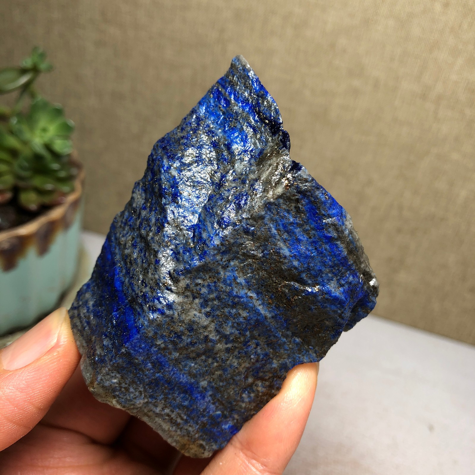 Natural Rough Lapis Lazuli original Crystal uncut Gemstone Mineral 151g A4427