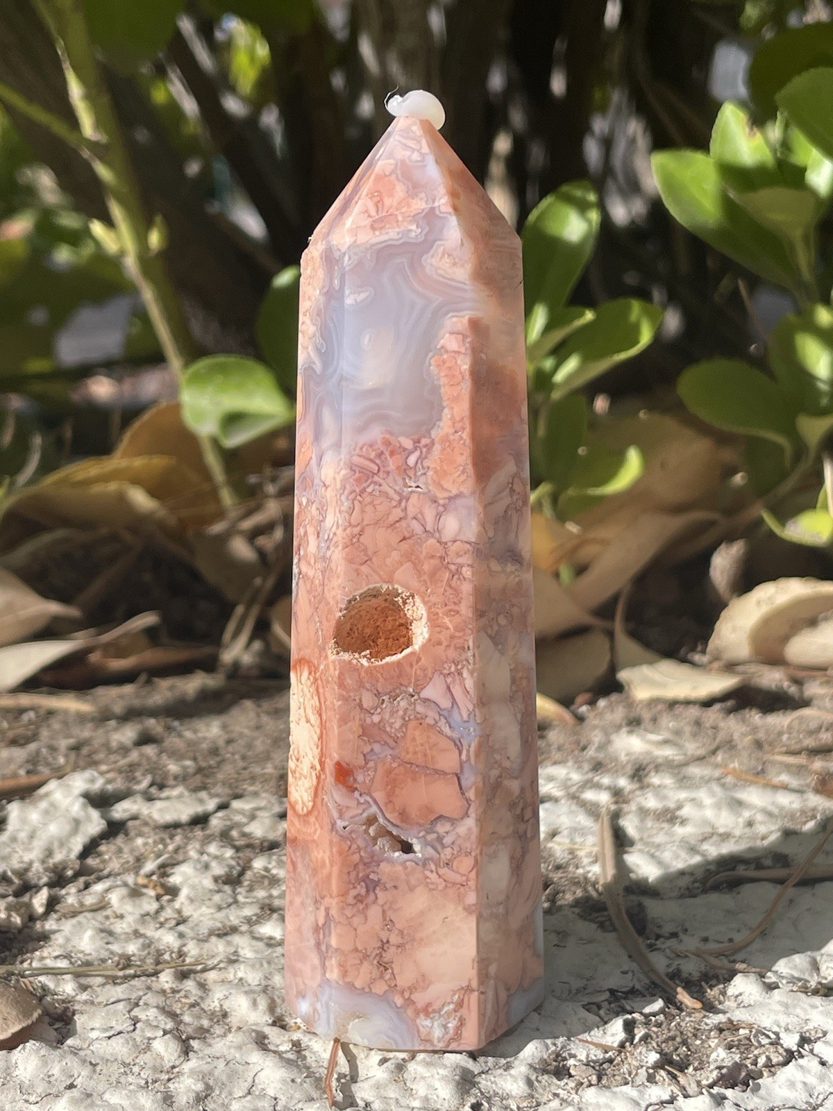 Cotton Candy Agate Crystal/Gemstone Mini Point/Tower 103G 4″ x 1 1/4″