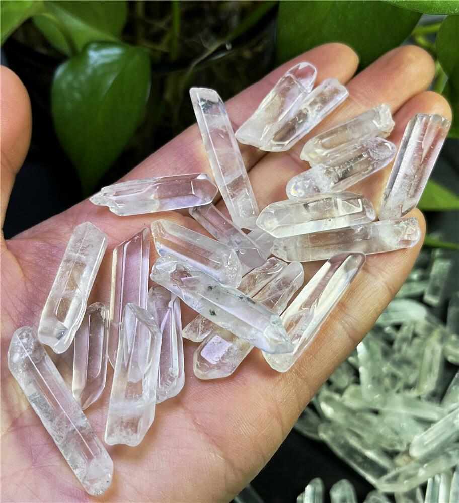 100g Lot Tibet Natural Clear Quartz Crystal Points Terminated Wand Specimen
