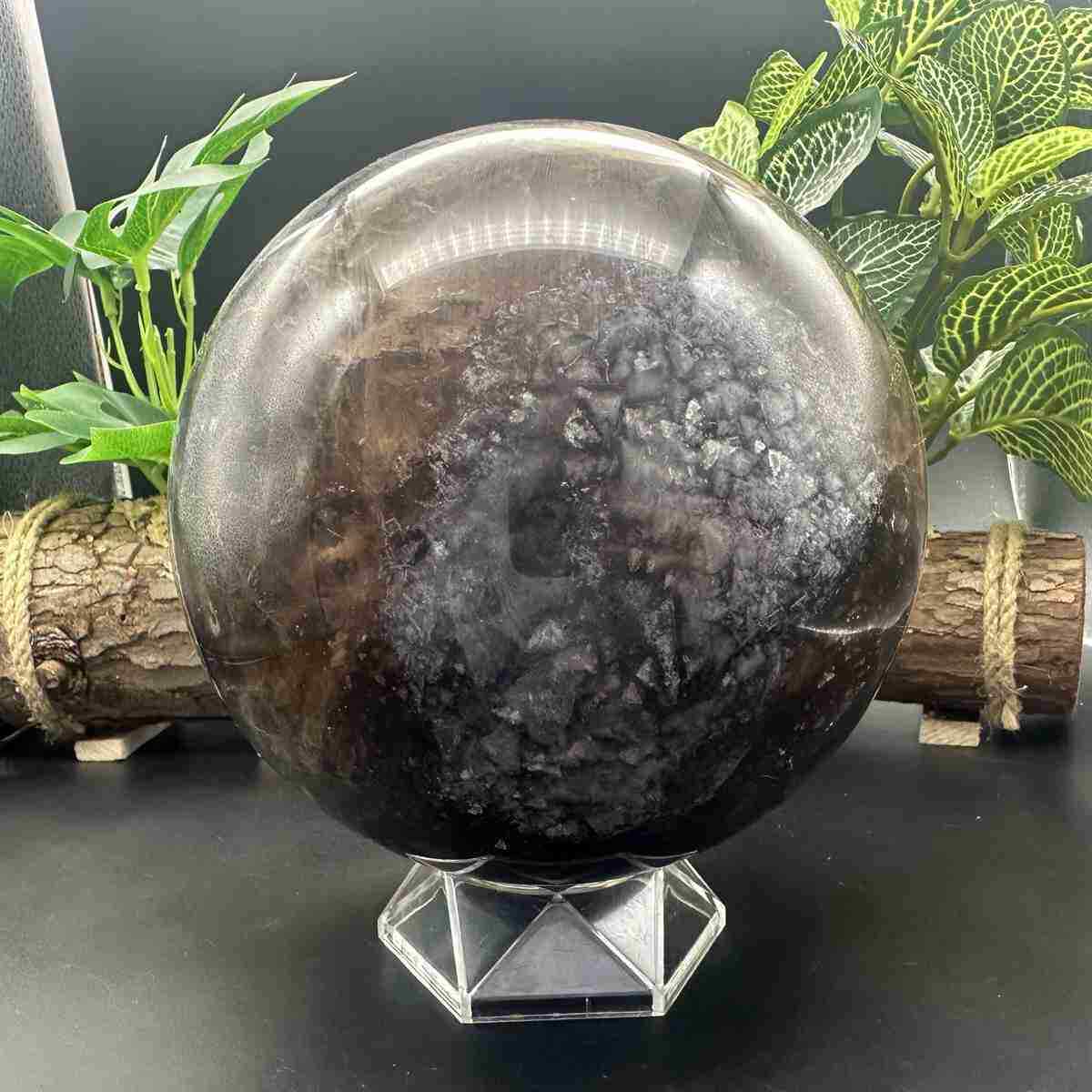 4460g Natural Fluorite Quartz Sphere Crystal Energy Ball Reiki Healing Gem
