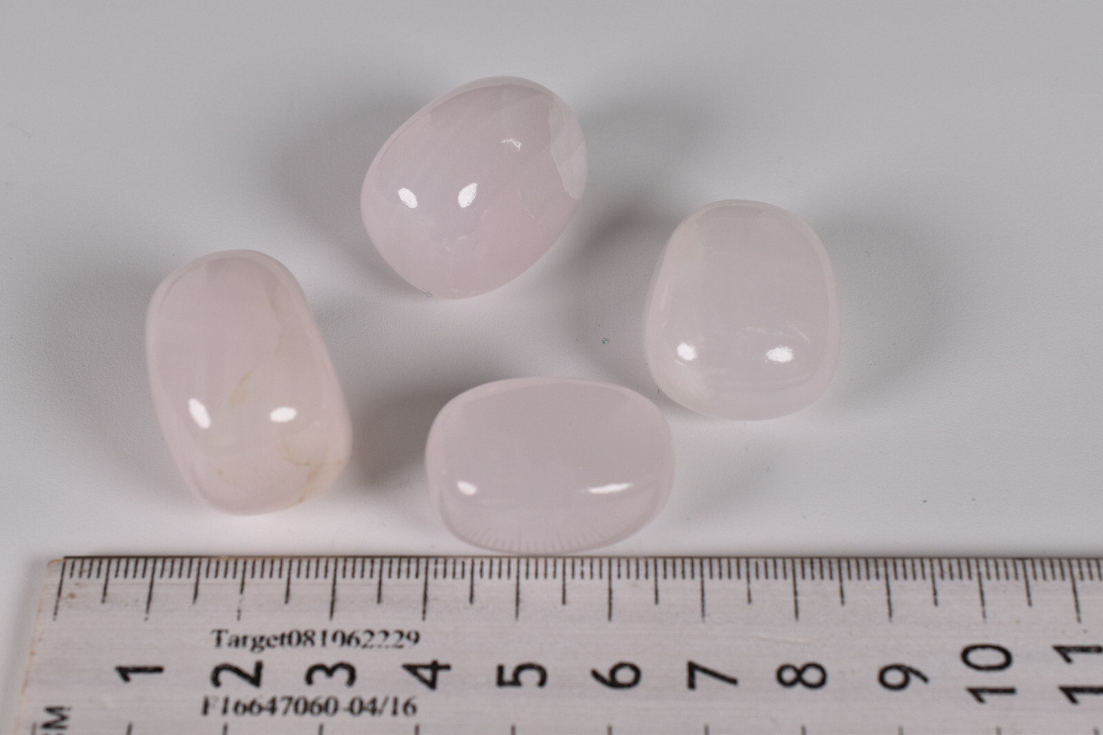 Pink Mangano Calcite Tumbled Stones Fluorescent UV Reactive 4 pieces # S2