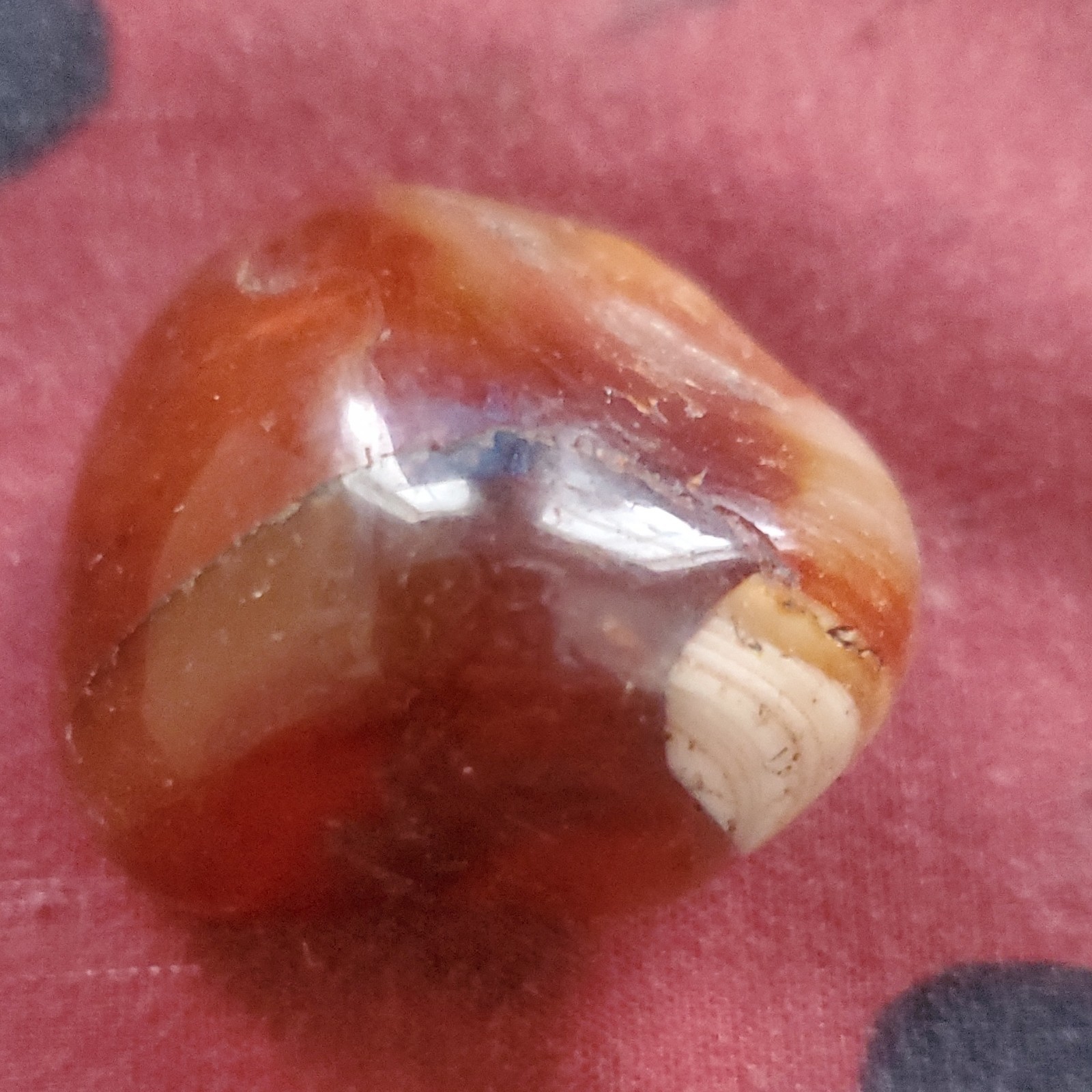 Tumbled Banded Brown and White Crystal Stone Mineral Specimen Collectible