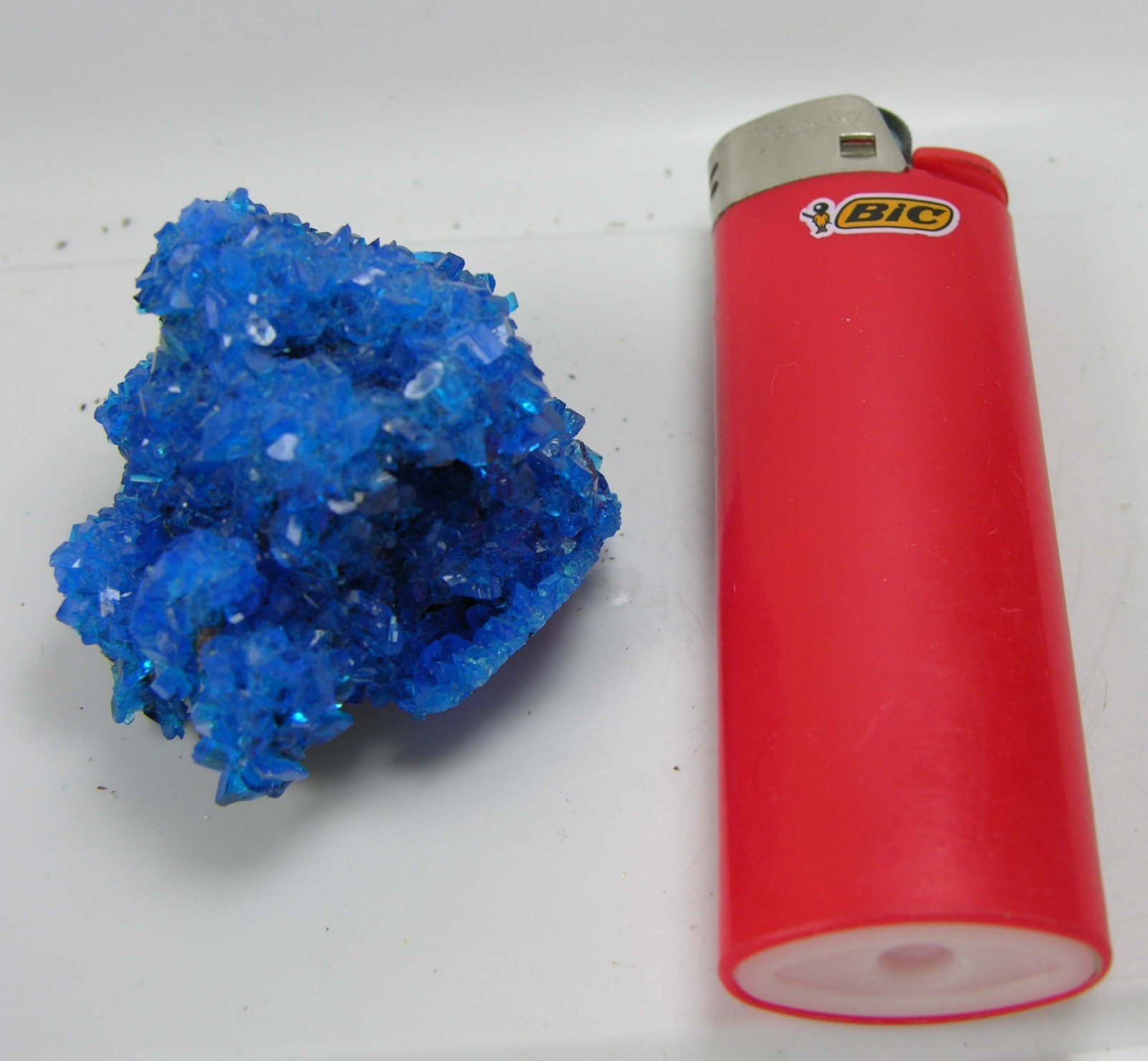 #4 1 1/2 in Poland Lab Grown Raw Chalcanthite Crystal Cluster Specimen 39mm