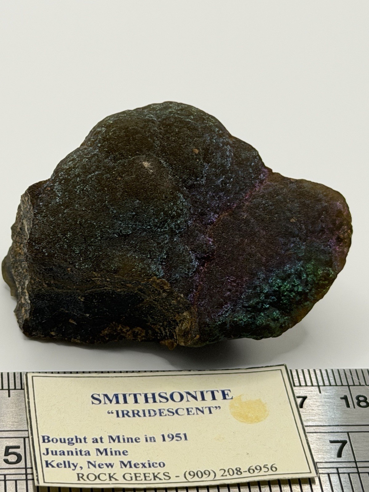 Smithsonite irradecent Jaunita mine Kelly , New Mexico 🇺🇸