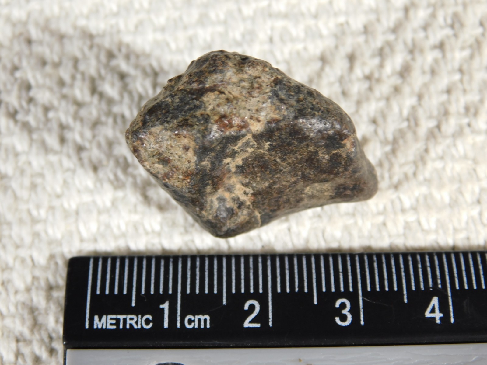 Small Stony METEORITE With Dark Fusion Crust 100% Natural Fell in Libya 13.0gr
