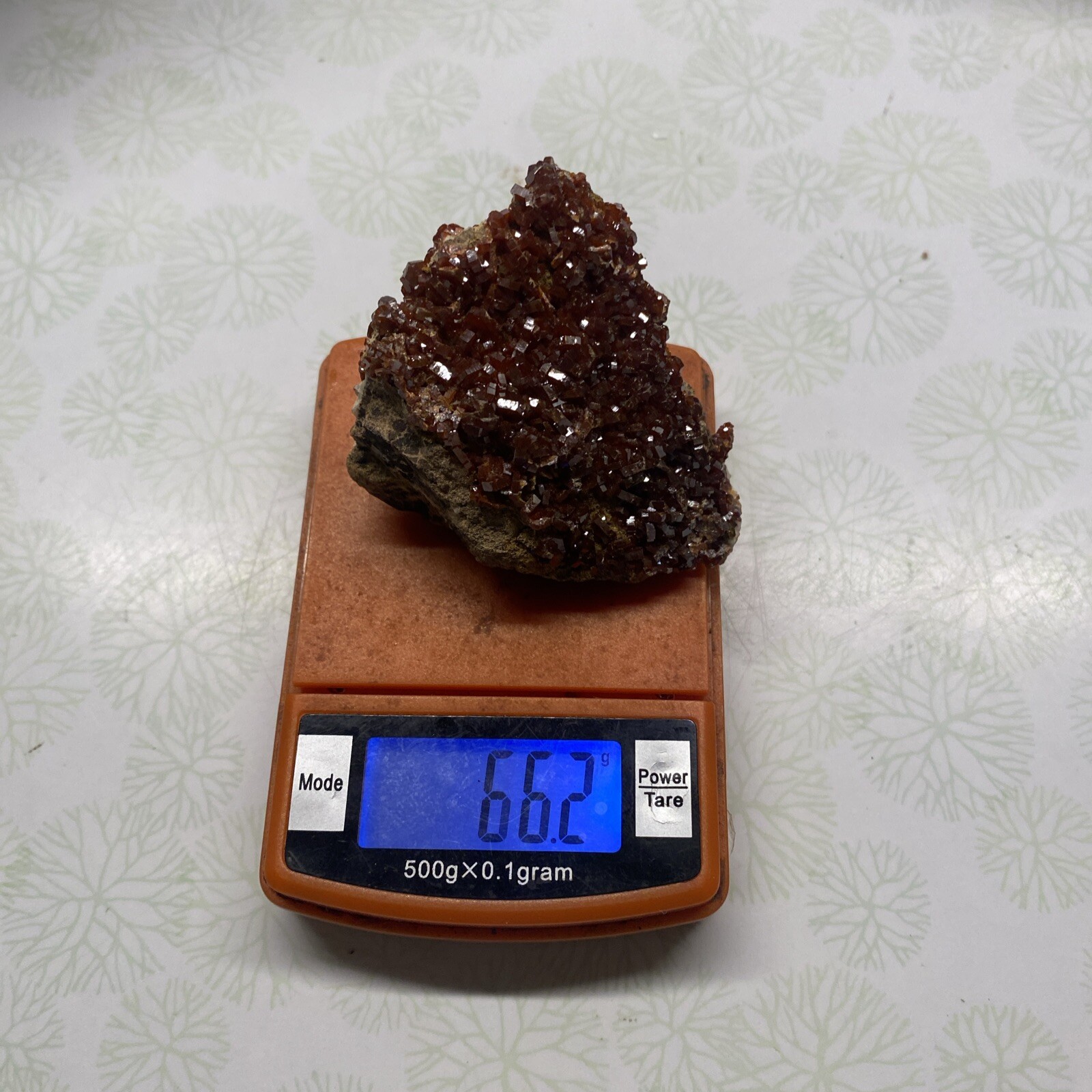 MLC 2 1/8 66g Red VANADINITE Crystals on Matrix Rock Mibladen, Morocco Mineral 2