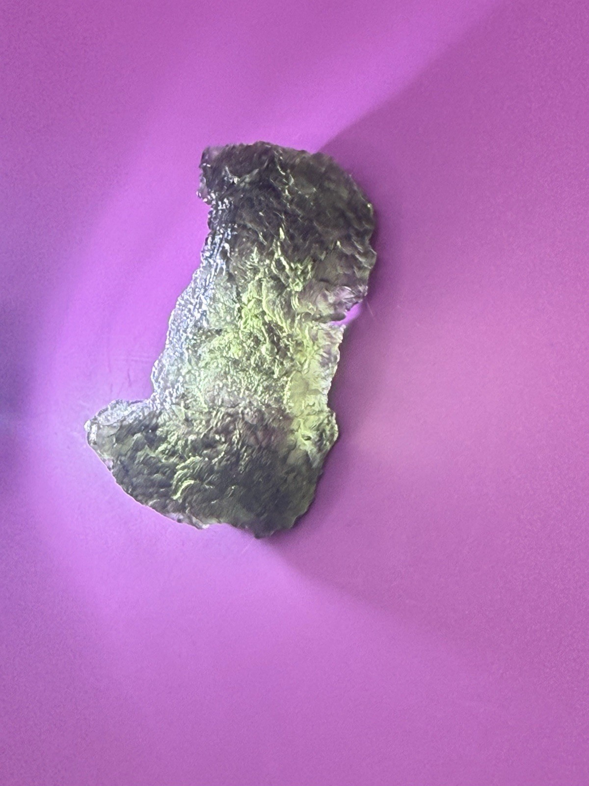 Genuine Moldavite Crystal. Chlum, Czech Republic. 7 grams.