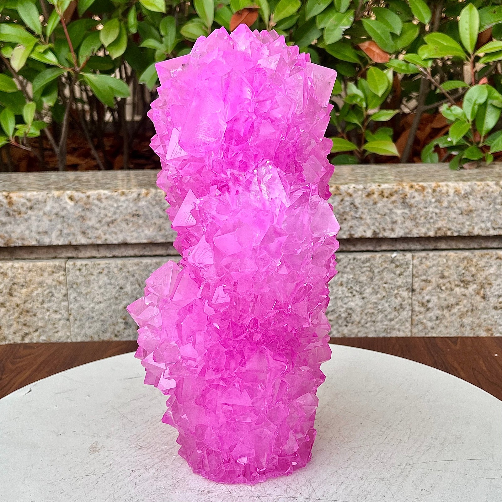 6.87LB Restoration of high-quality pink crystal cluster columnar mineral sampl