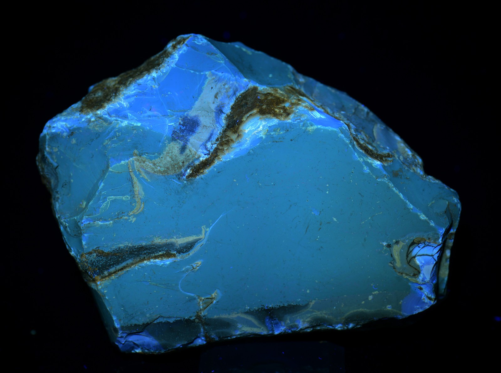 Amber, fluoresces blue. From Sumatra, Indonesia. 188 grams.