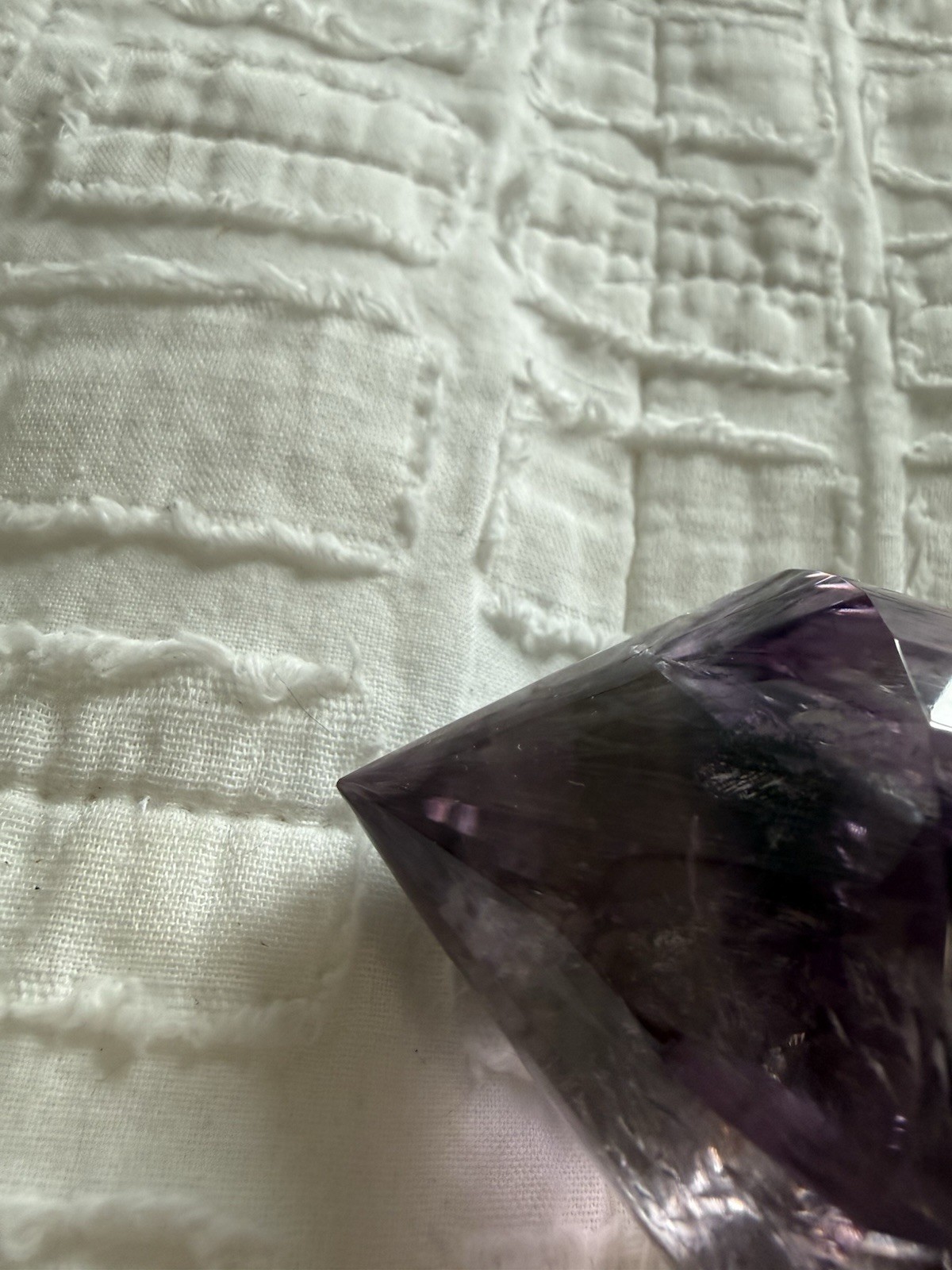 9-1/2in Amethyst Vogel Style 24-Sided Crystal Wand With Stand