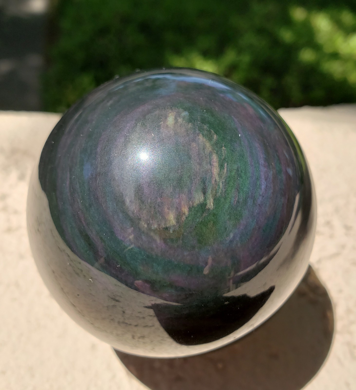 2.3″ Rainbow Obsidian Crystal Sphere Orb Ball, 249g or 8.8 oz