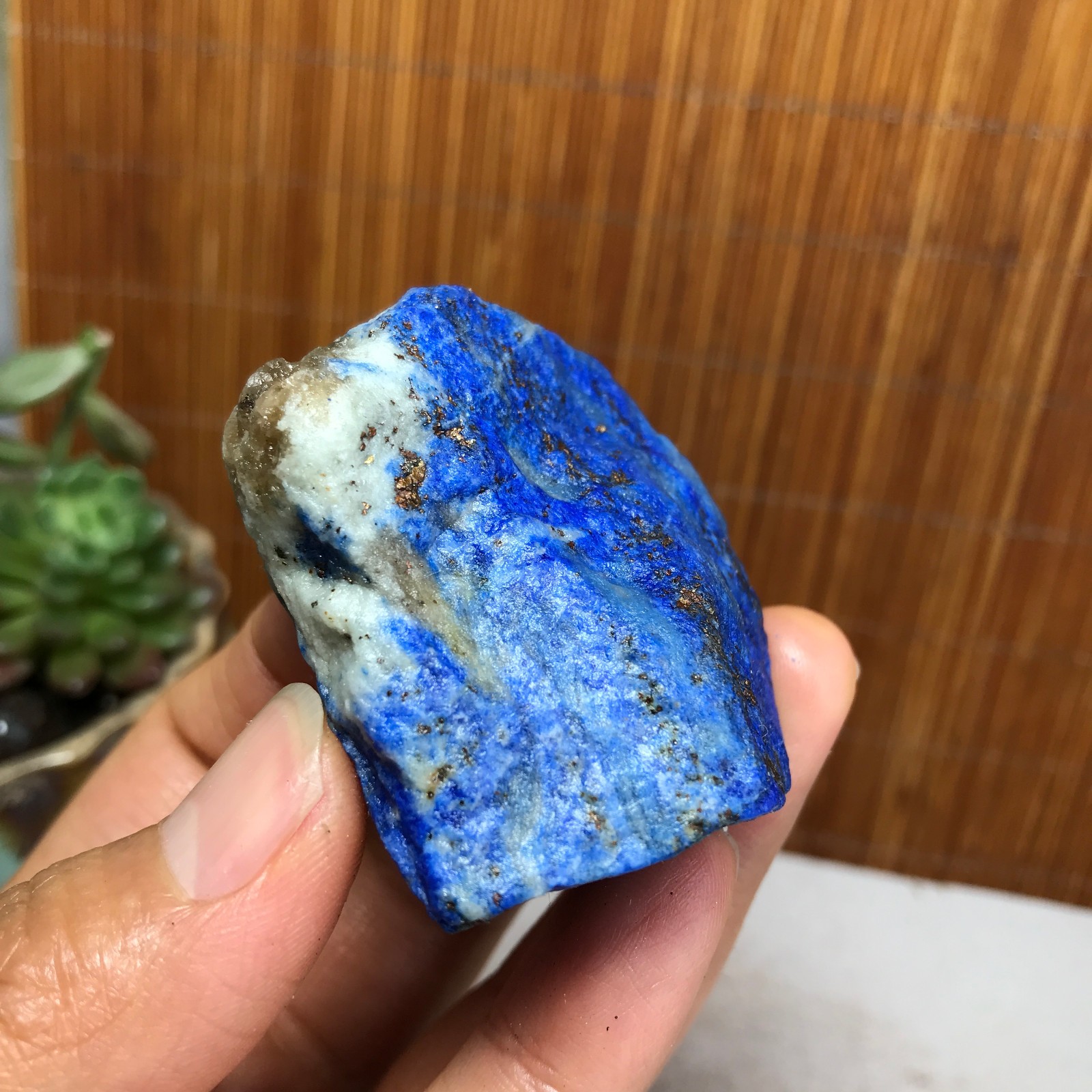 90g Natural lapis lazuli Crystal gemstone Rough Mineral Specimen healing A5475