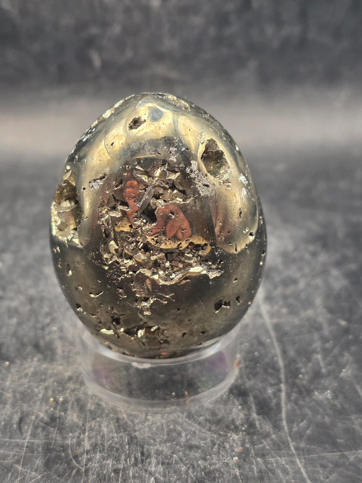 Pyrite egg! 6.5 ounces, 2.1 inches tall