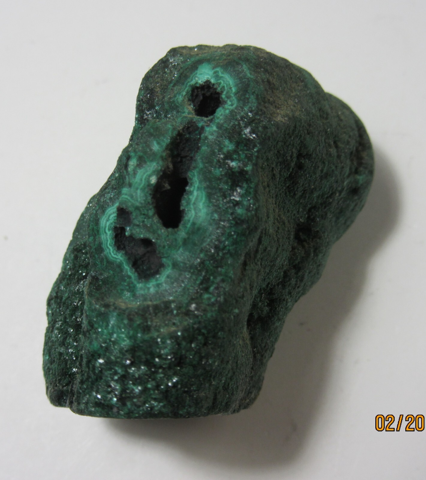 Green Malachite Mineral Nodule Zaire Africa 1 5/8″ Collectible GMNCZA-15s