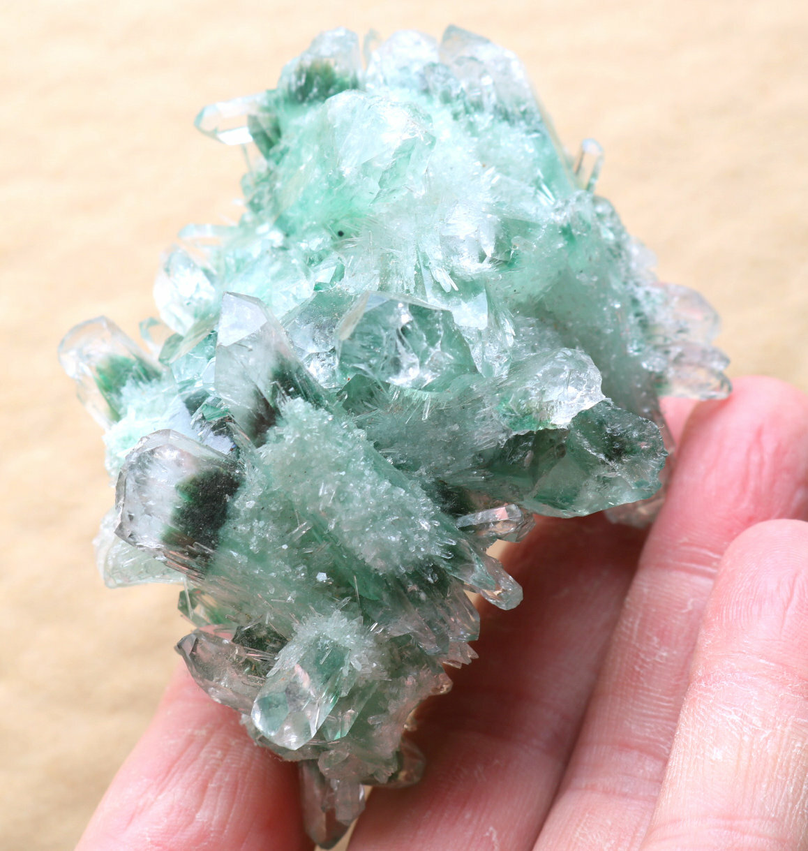 183g New discovery green ghost crystal clusters of mineral samples