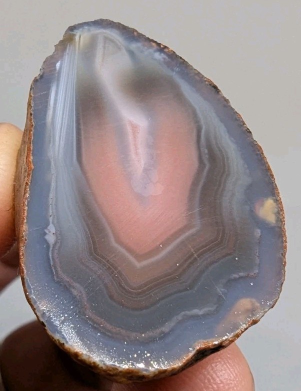 Swazi Rose Agate Cut Halves, Mozambique Agates, 38 Grams (1.25 Oz), US Seller