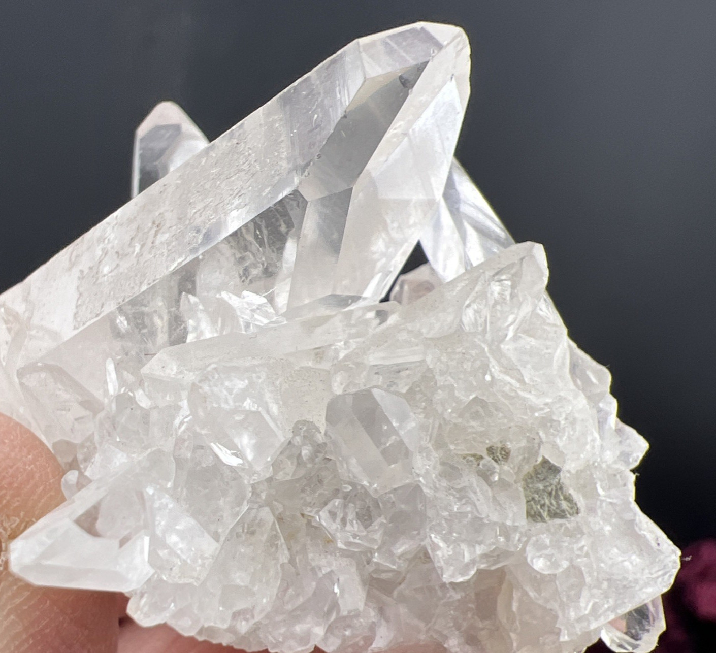 Natural Clear Lemurian Quartz Crystal Cluster Minas Gerais, Brazil 48 grams