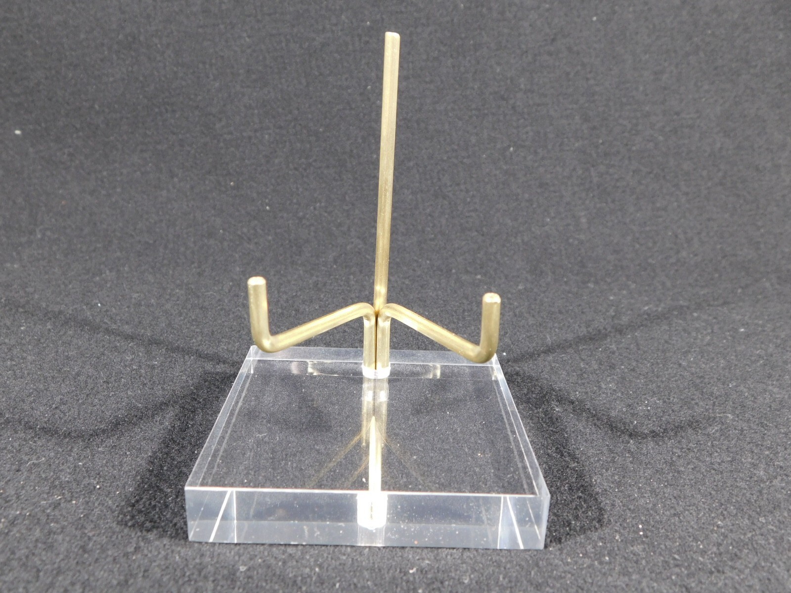 Easel Display Stand Brass Medium Size Adjustable Clear Acrylic Base