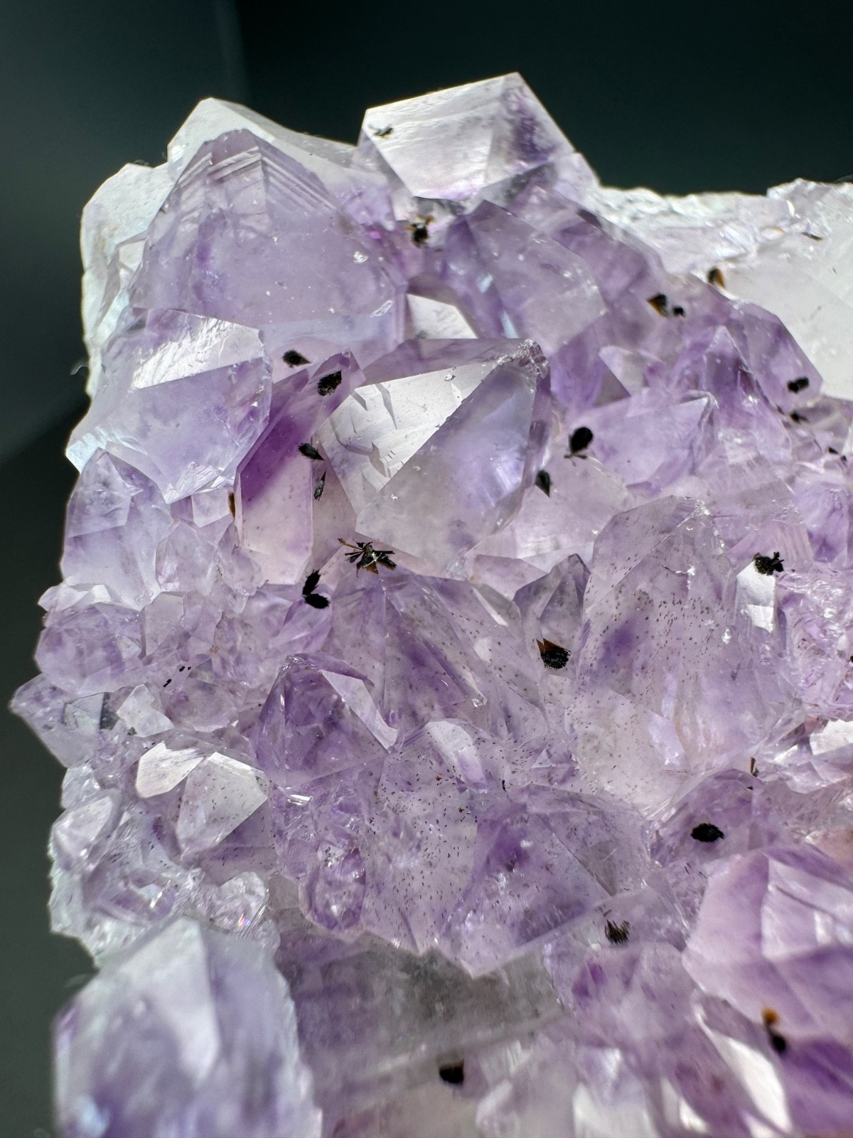 6857 Amethyst Cluster with Goethite Inclusions Brazil 60g