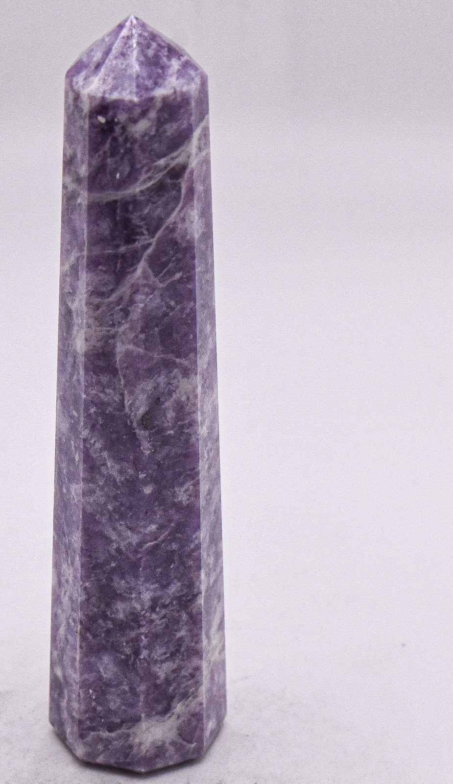 4″ Lepidolite Obelisk Polished Purple Lilac White Gemstone Crystal Mineral Brazl