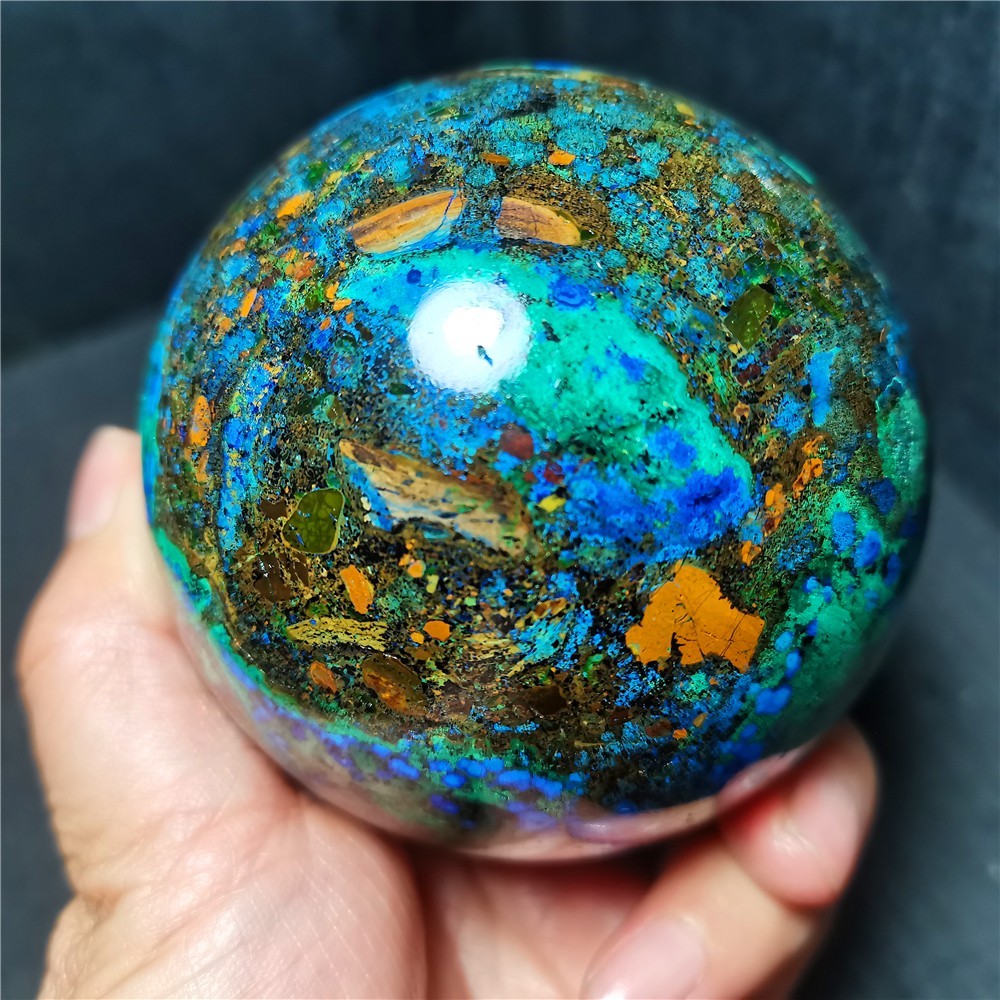 Rare 732.8G Natural Blue Copper Ore Phoenix Stone Agate Symbiotic Healing A49