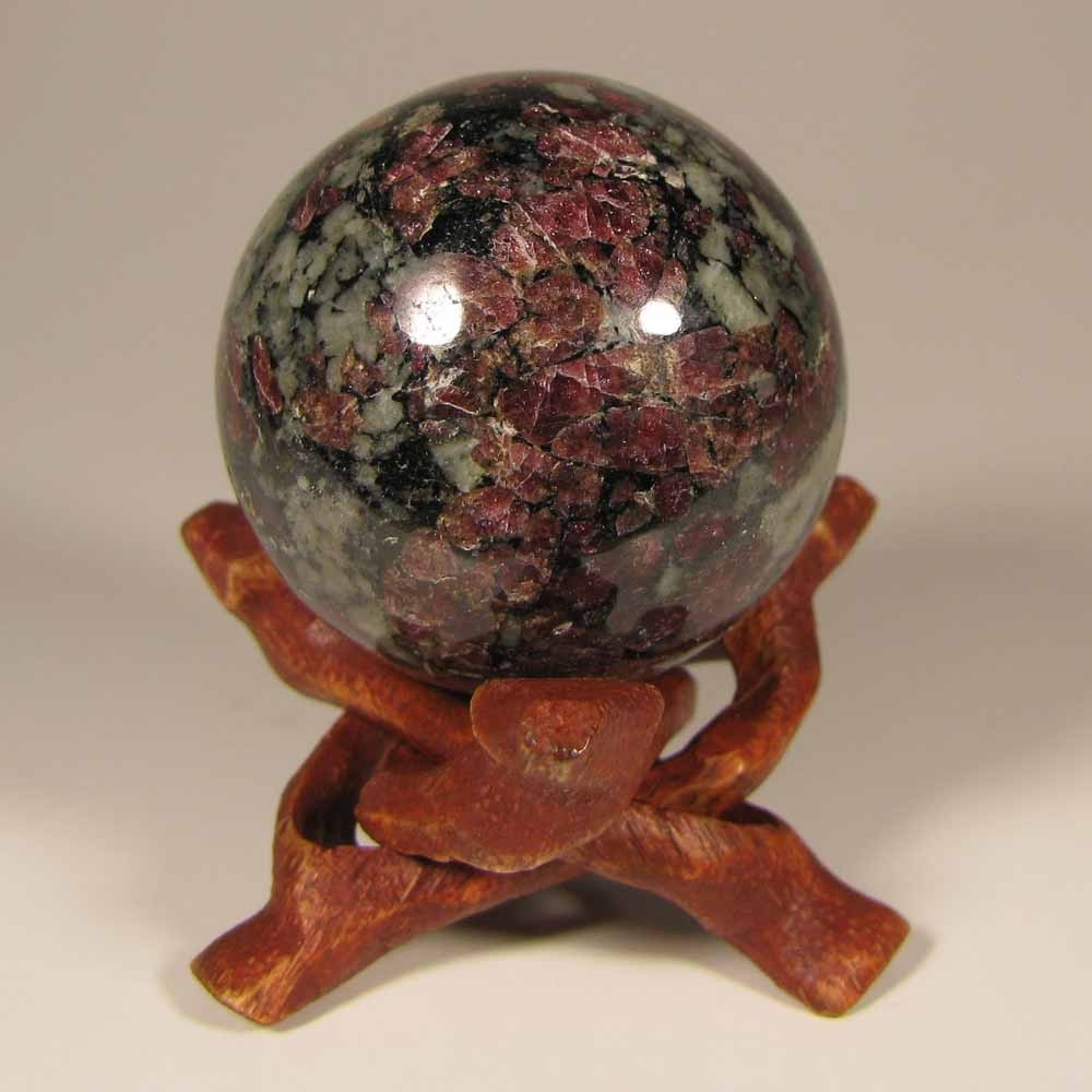 40mm EUDIALYTE Sphere Ball w/ Stand – Kola Peninsula, Russia