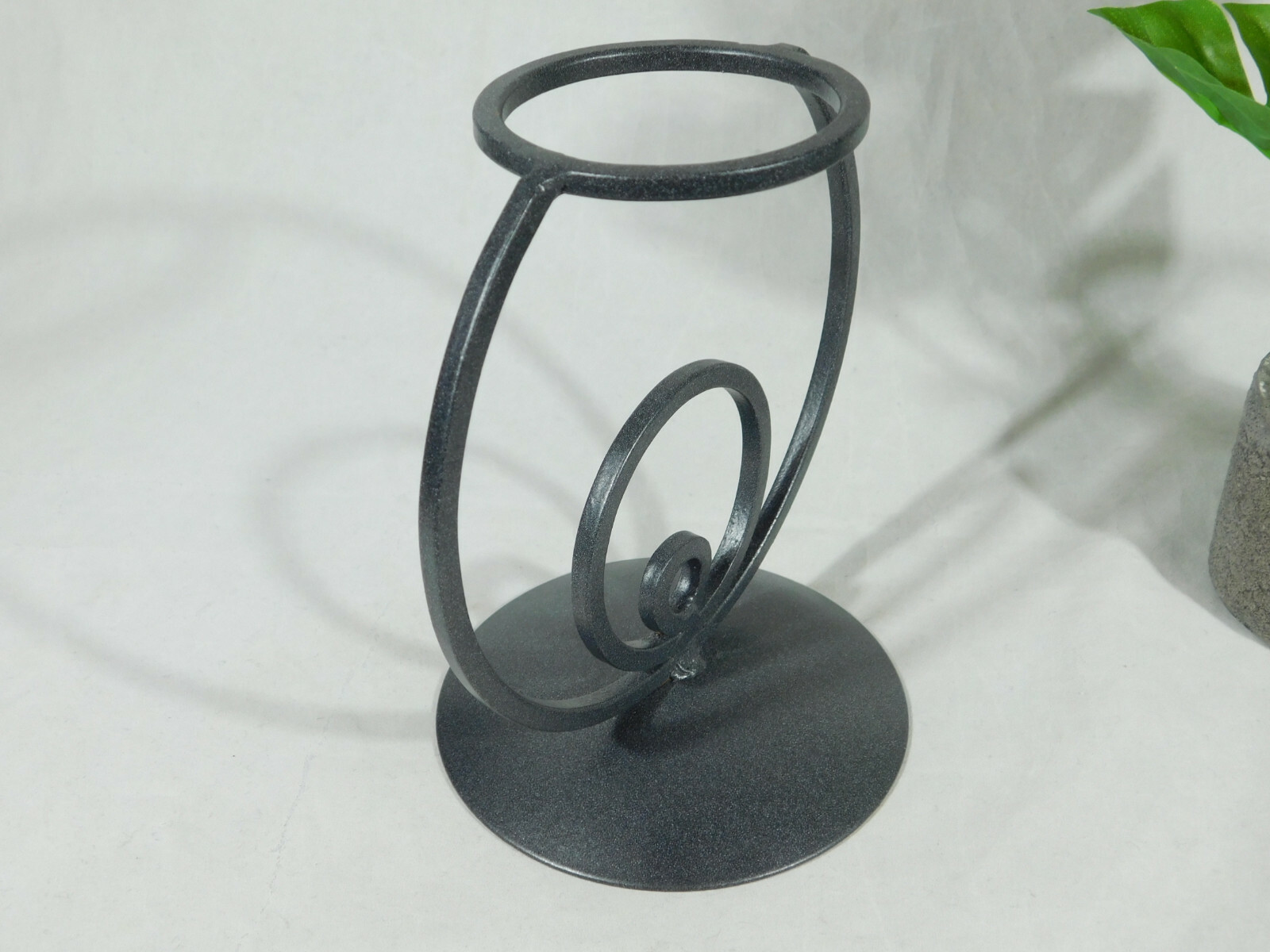 Sphere Display Stand Metal Modern Design Medium Size Dark Silver