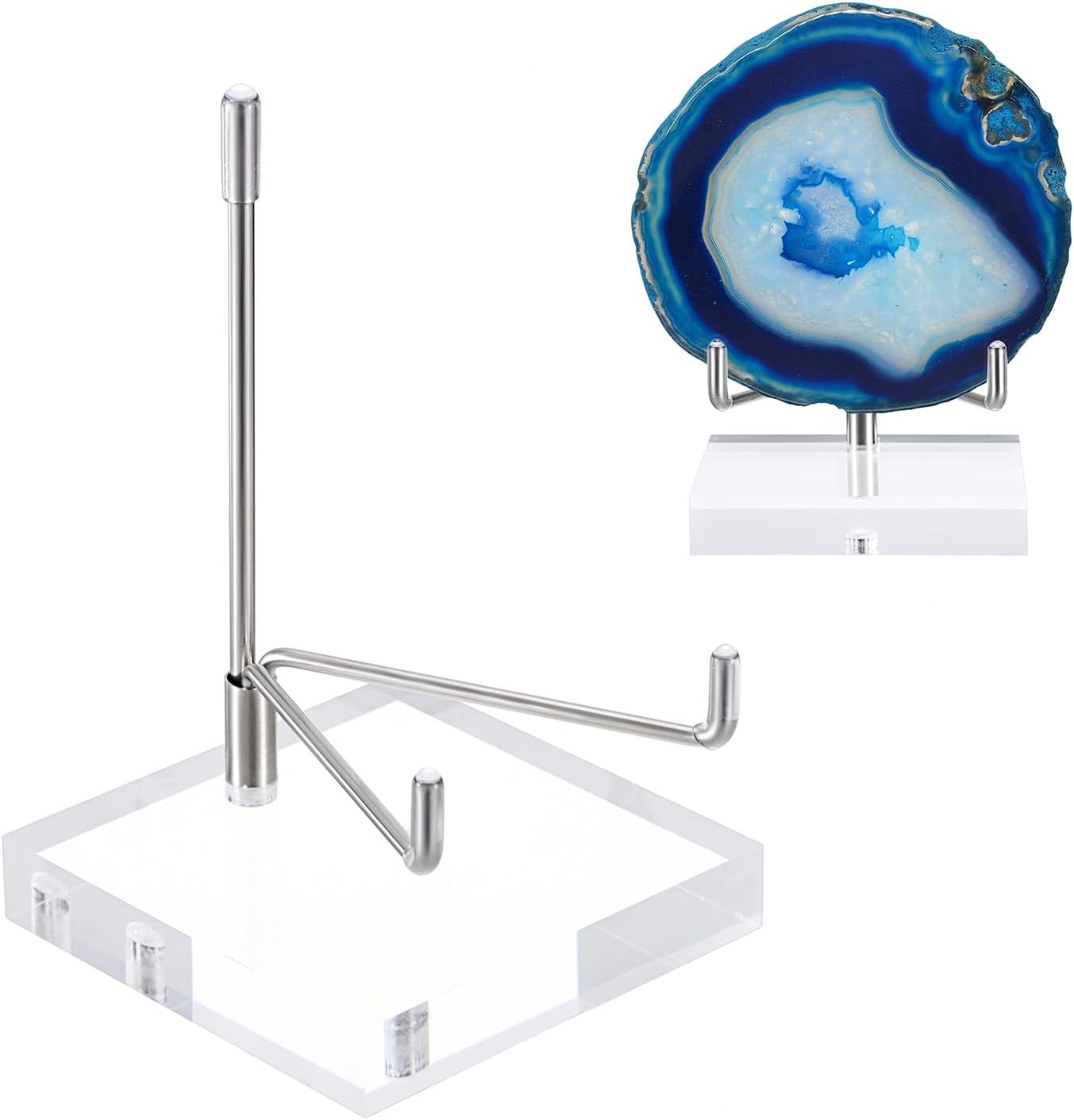 Clear Acrylic Display Stand Holder with Adjustable Metal Arms Display Easel S…
